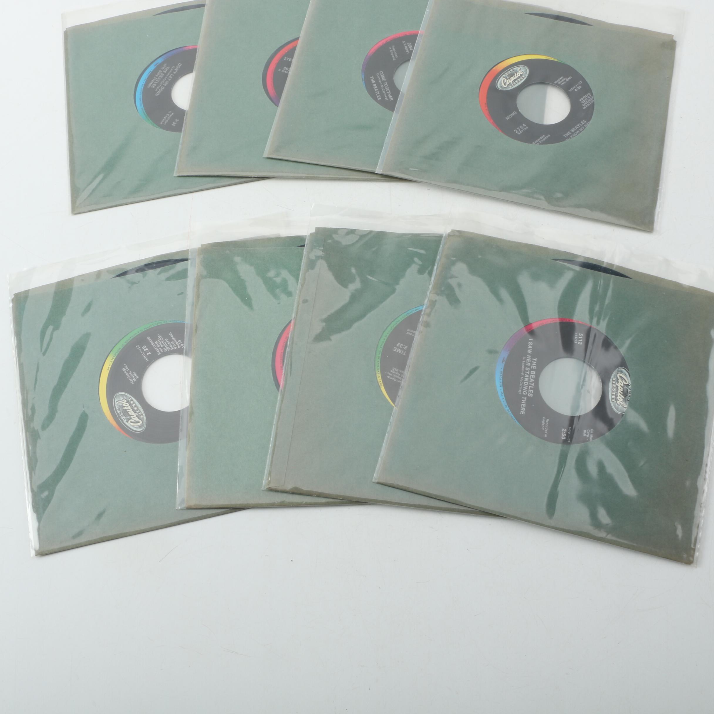 The Beatles Capitol Rainbow Label 7" Records