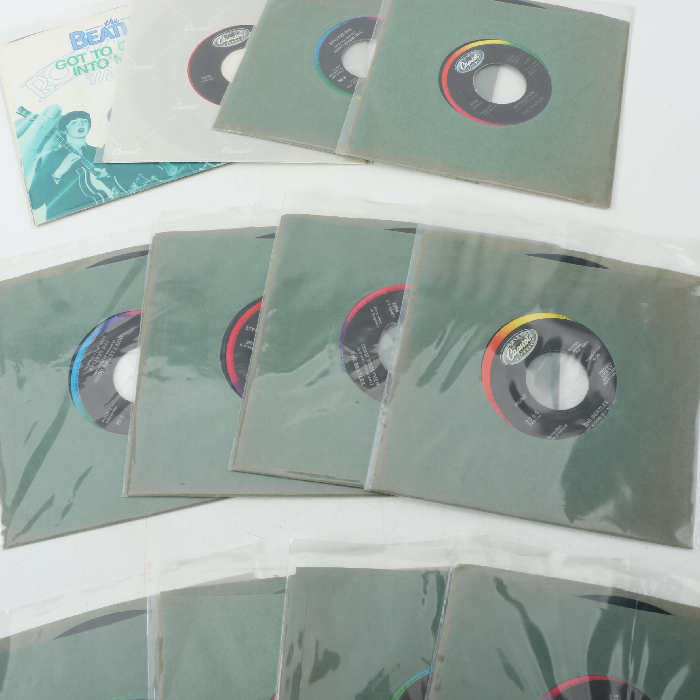 The Beatles Capitol Rainbow Label 7" Records