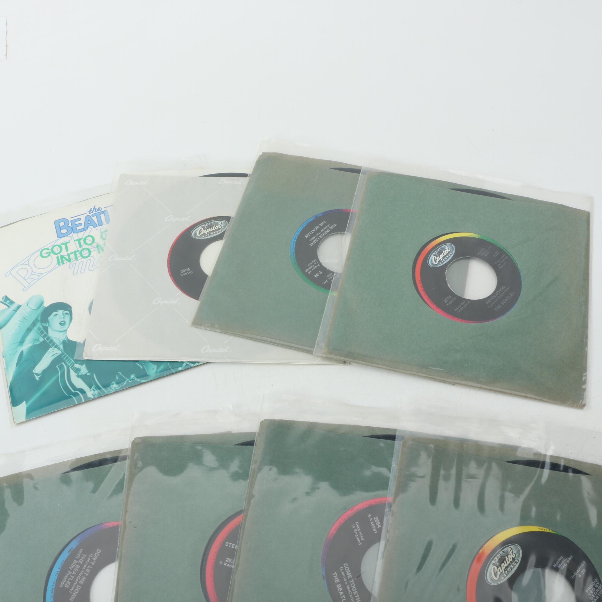 The Beatles Capitol Rainbow Label 7" Records