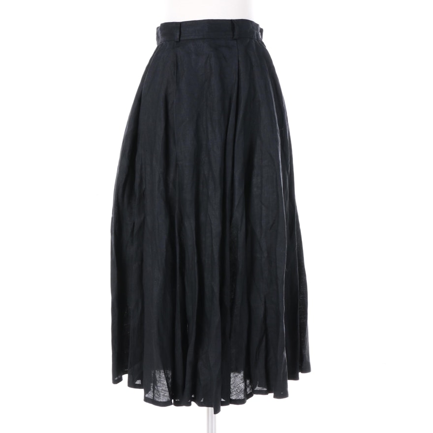 Max Mara Black Linen Skirt