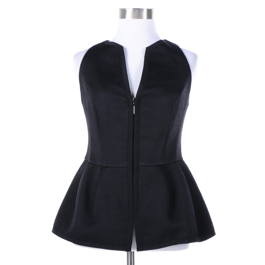 Nanette Lepore Black Diamond Quilted Corset Back Top