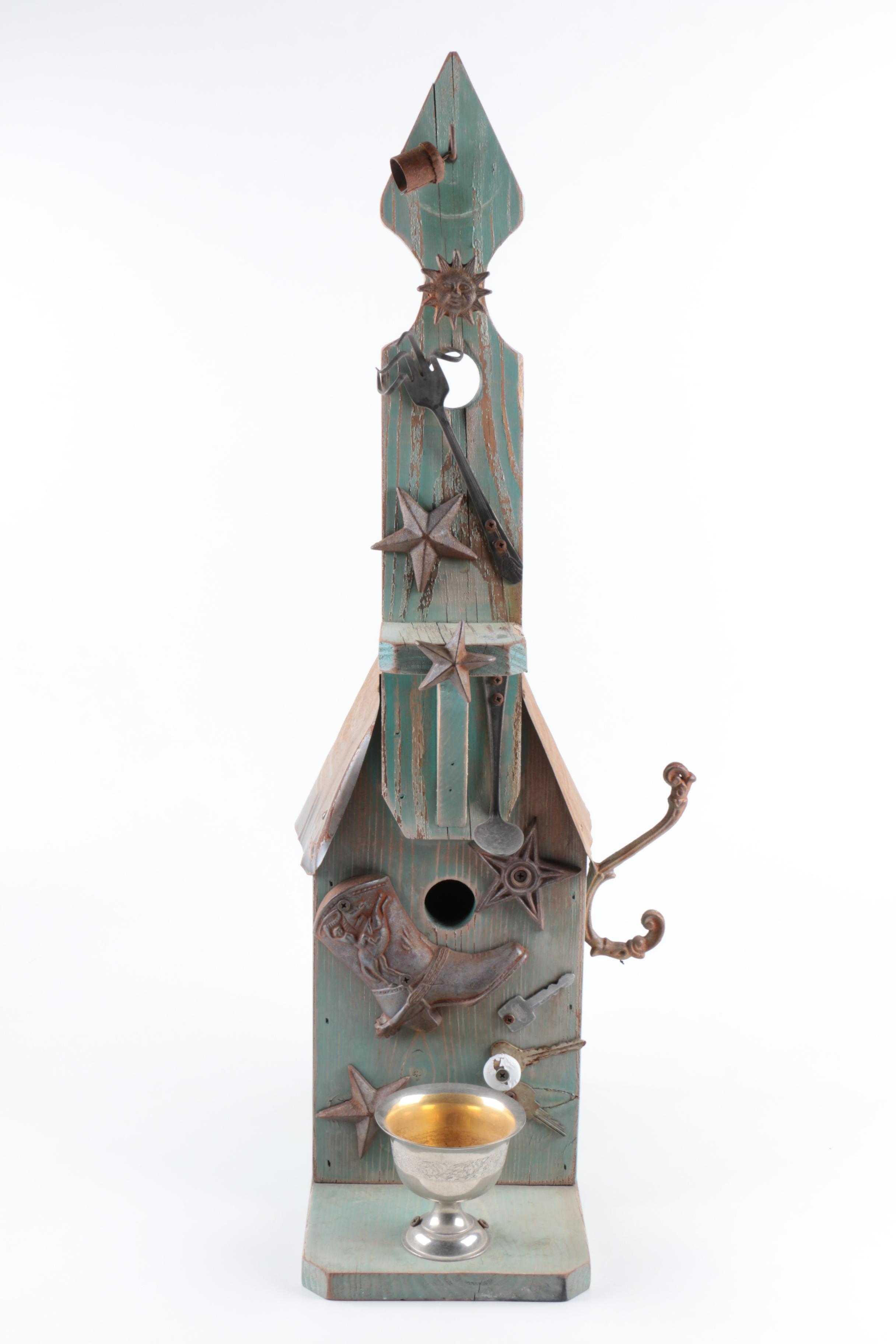 Found Materials Birdhouse by "Birdhouse Bill"