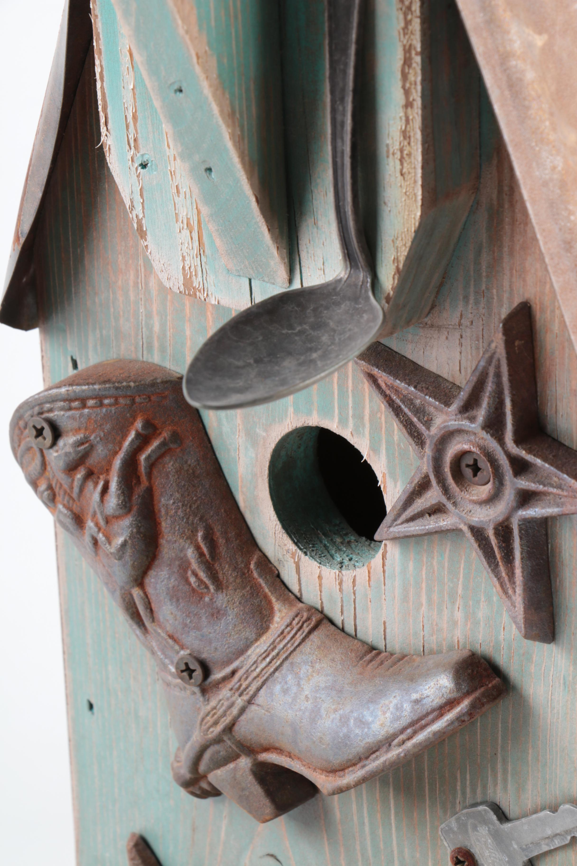 Found Materials Birdhouse by "Birdhouse Bill"