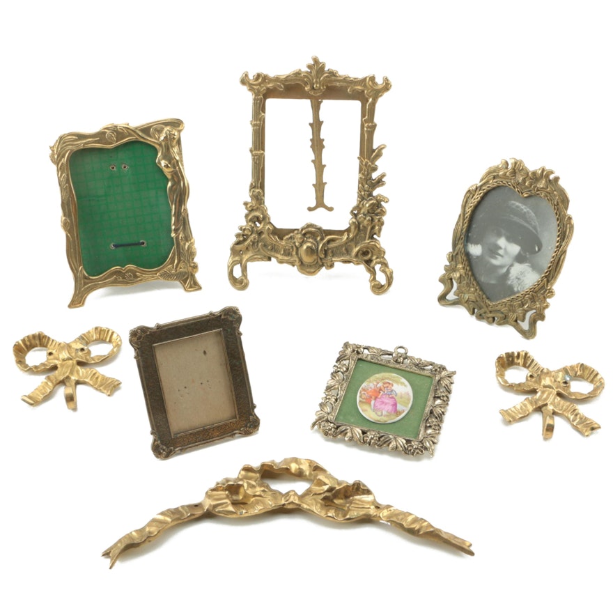 Vintage Brass Picture Frames and Decor Items