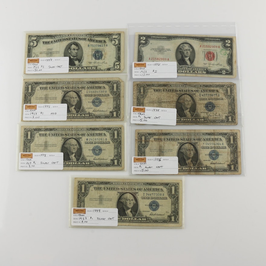 Group of Seven U.S. Currency Notes