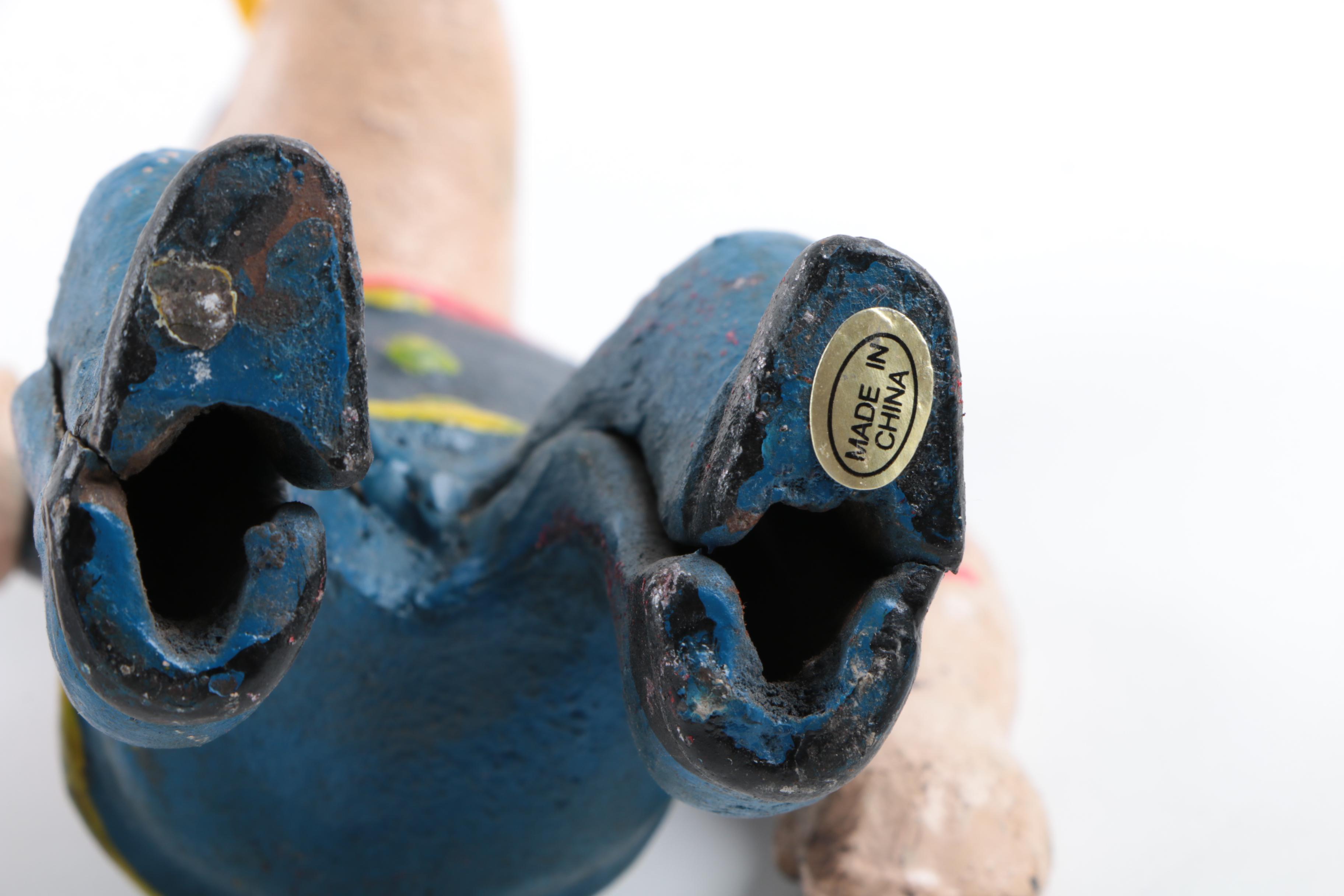 Reproduction Cast Iron Popeye on Motorcycle Toy