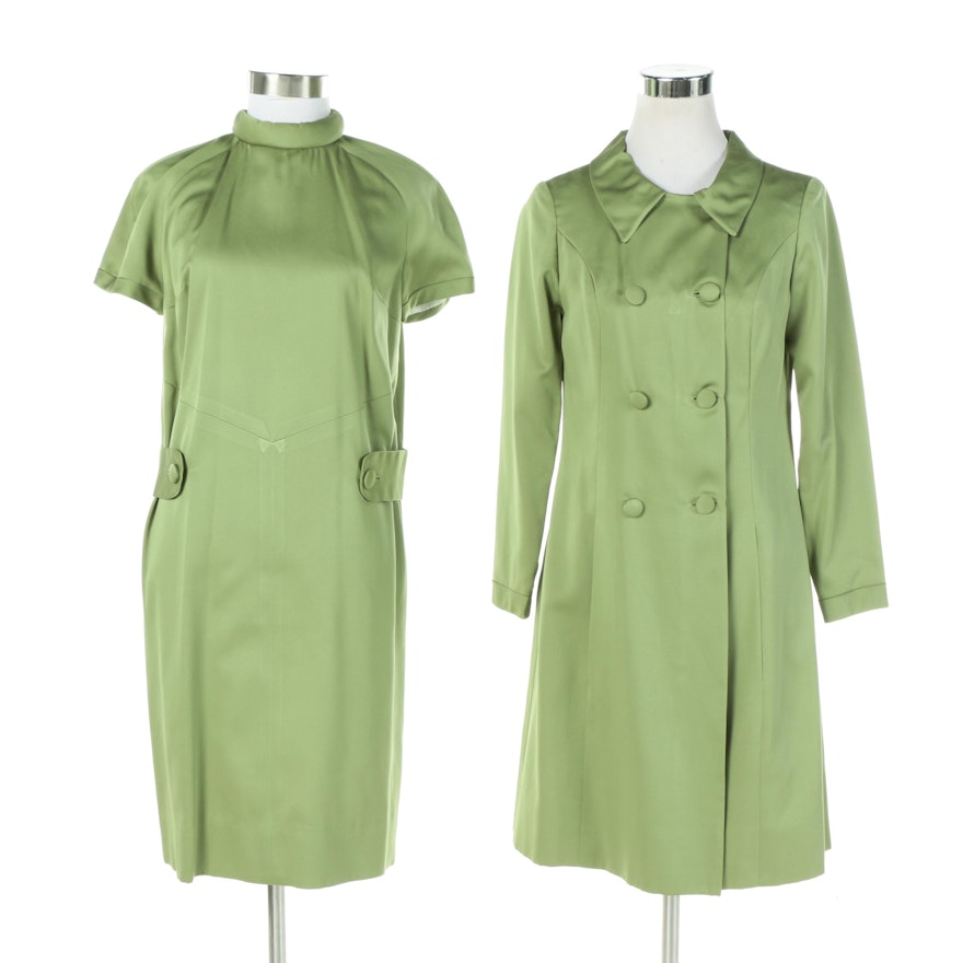 Circa 1960s Tailored by George F. DeMeyer Dress and Coat