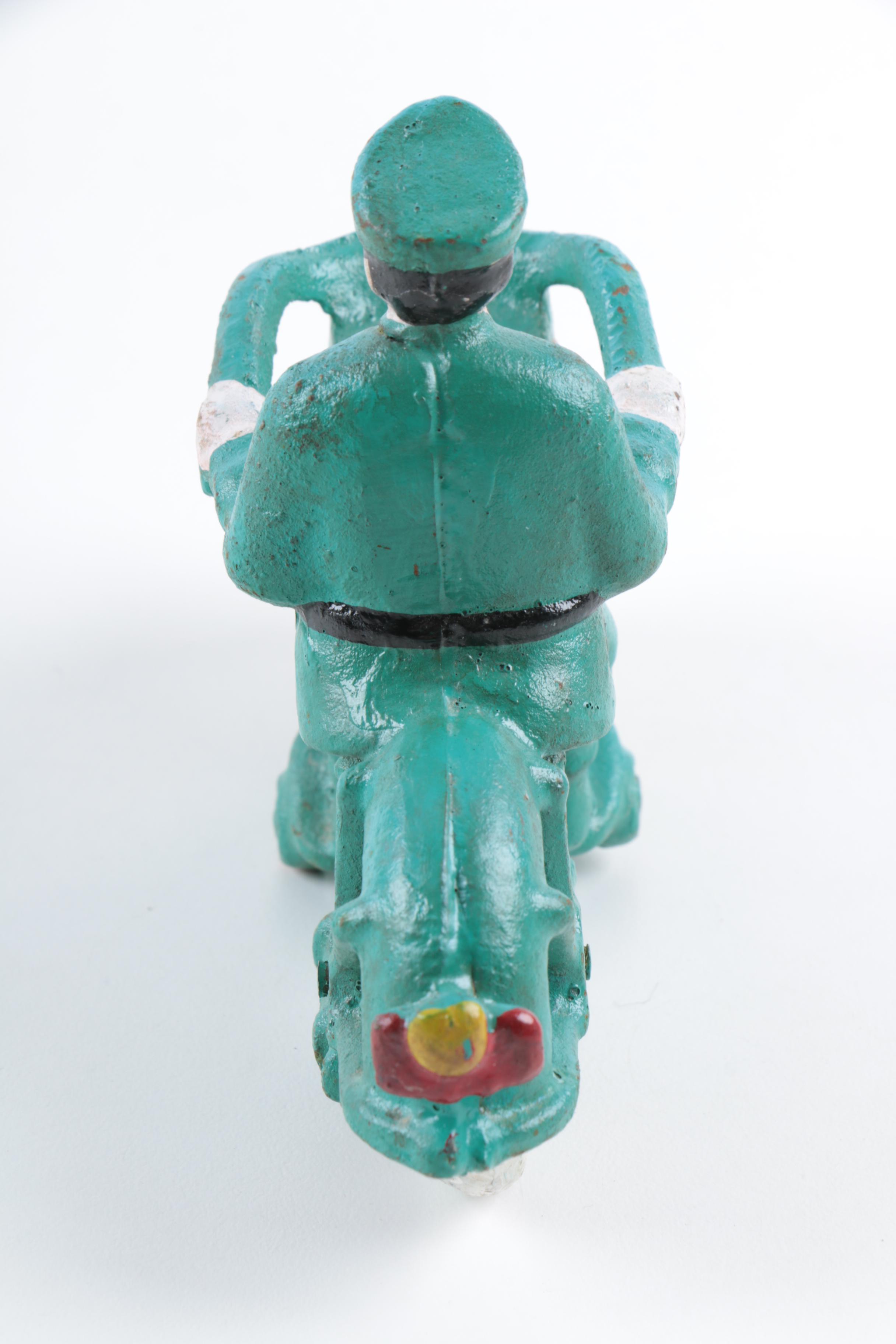 Police Officer On Motorcycle Cast Figure