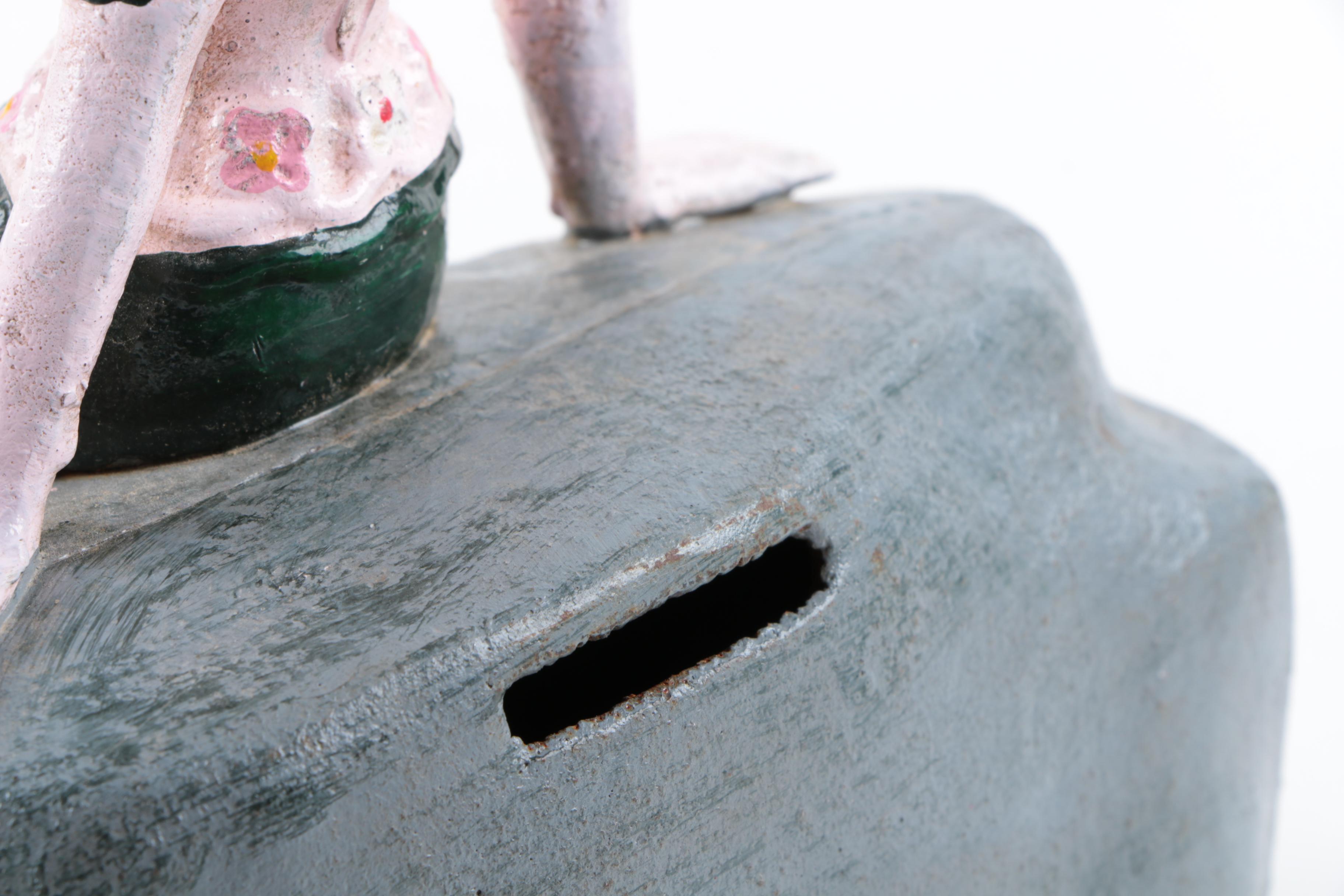 19th Century Replica "Little Mermaid's Beach Cove" Cast Iron Bank