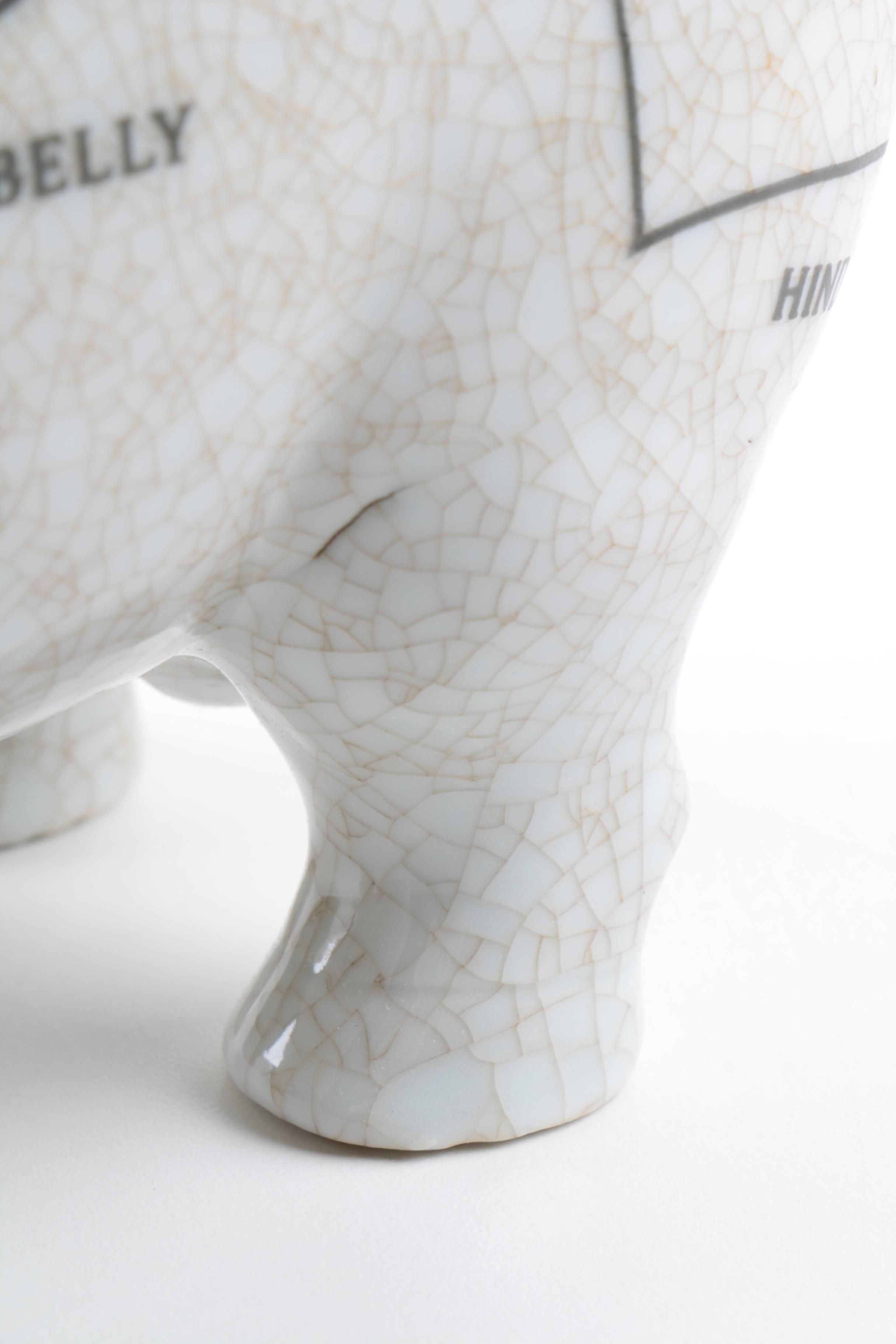 Ceramic Butcher's Shop Pig Figurine