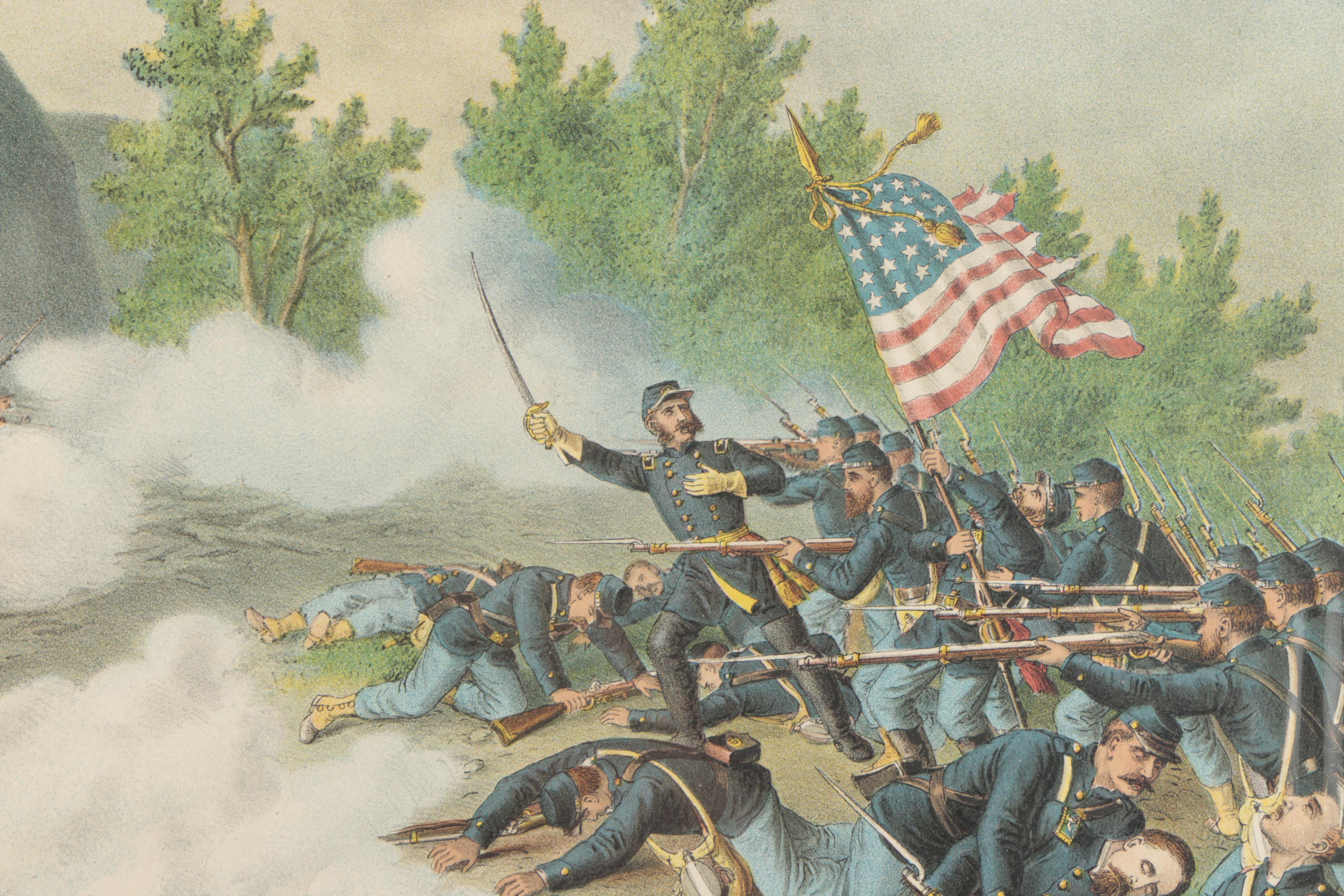 Antique Kurz and Allison Chromolithographs of Civil War Battles