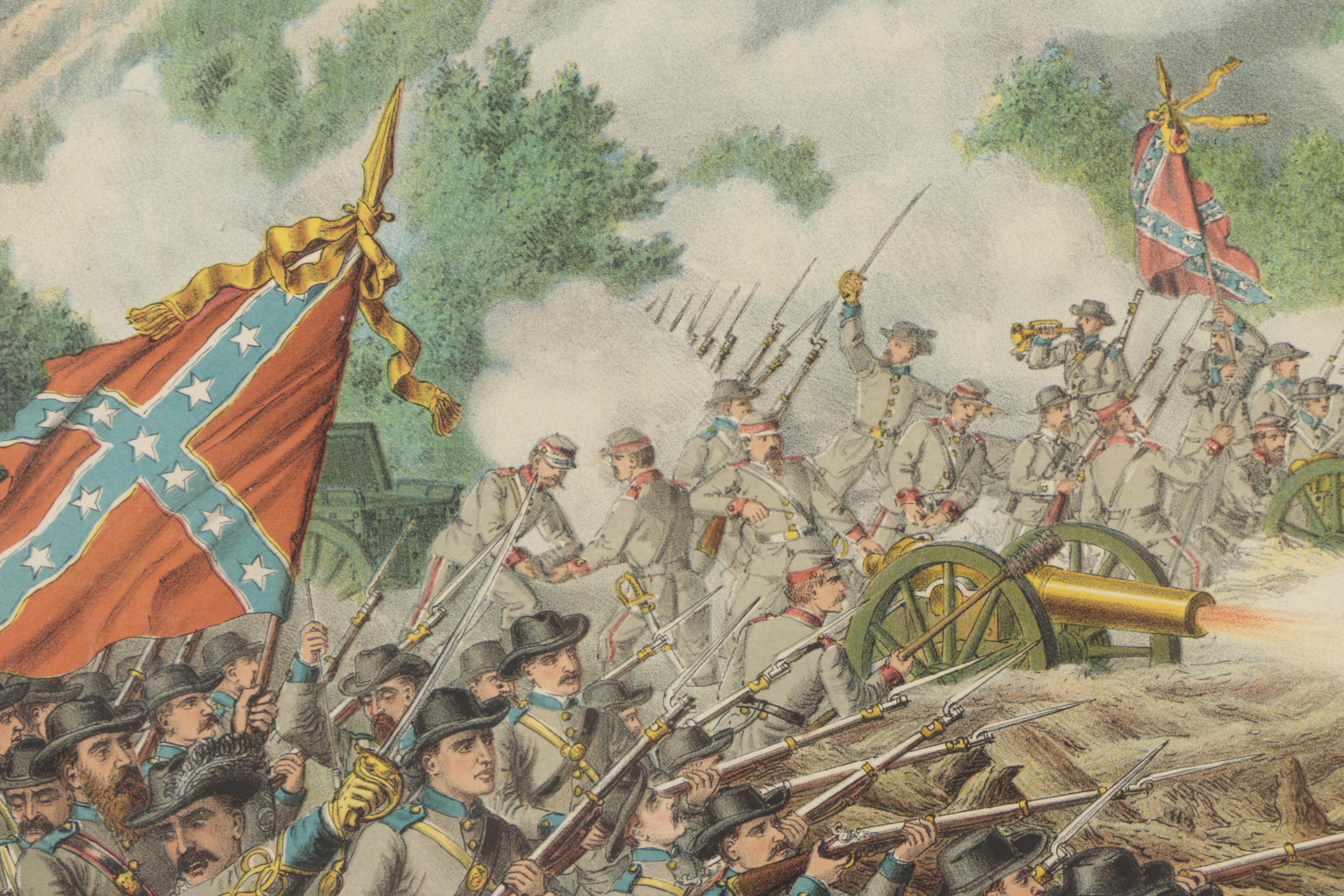 Antique Kurz and Allison Chromolithographs of Civil War Battles
