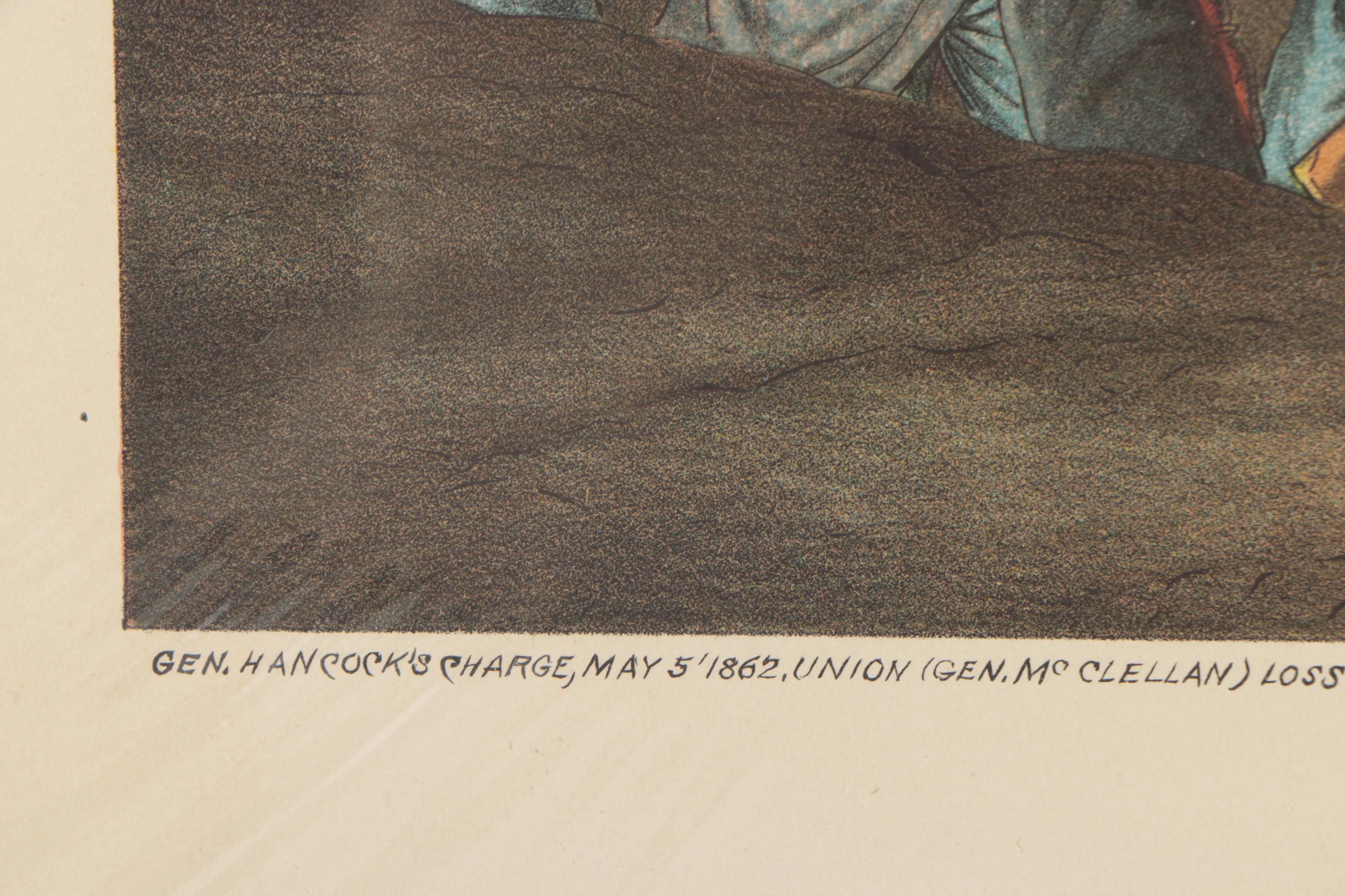 Antique Kurz and Allison Chromolithographs of Civil War Battles