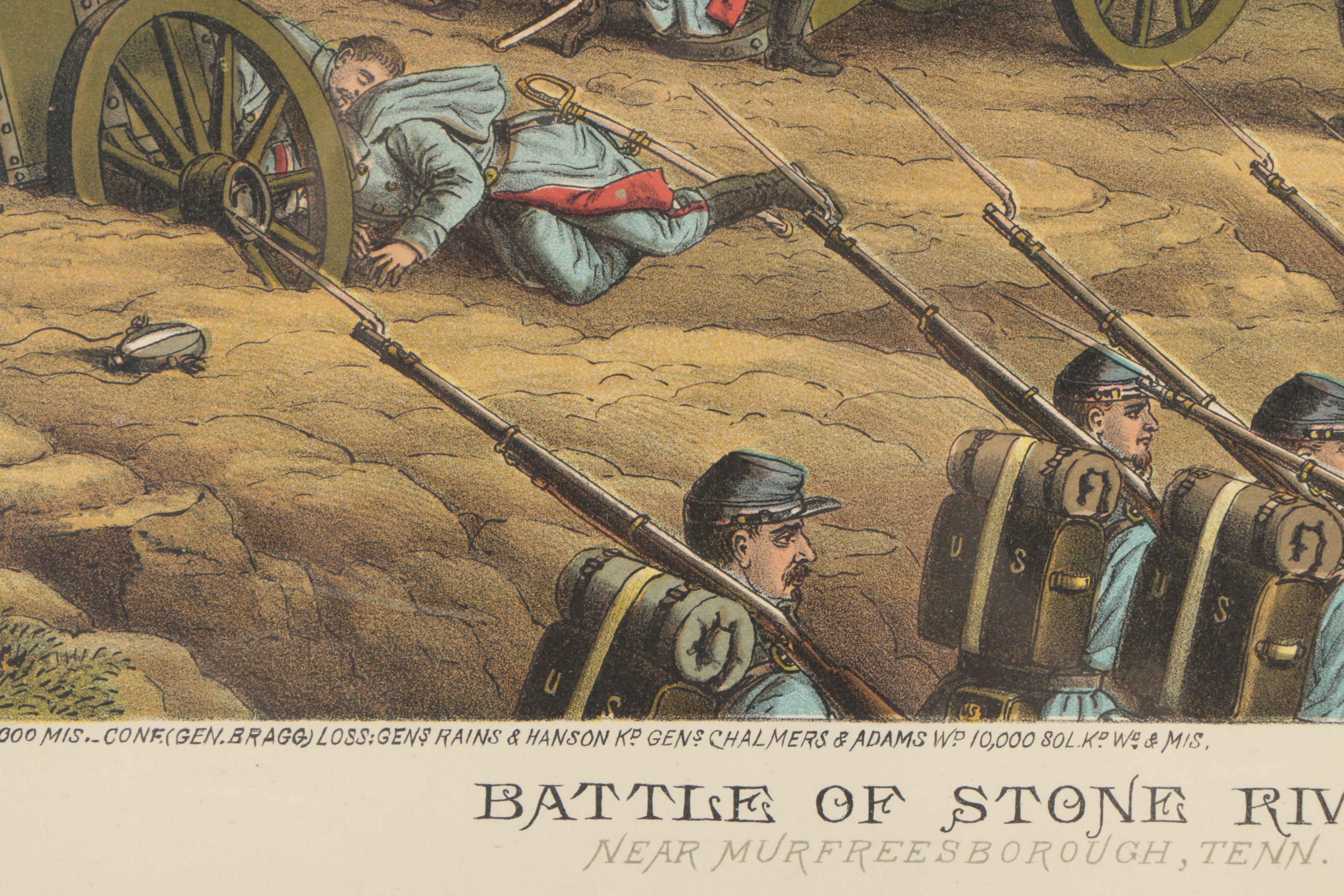 Antique Kurz and Allison Chromolithographs of Civil War Battles