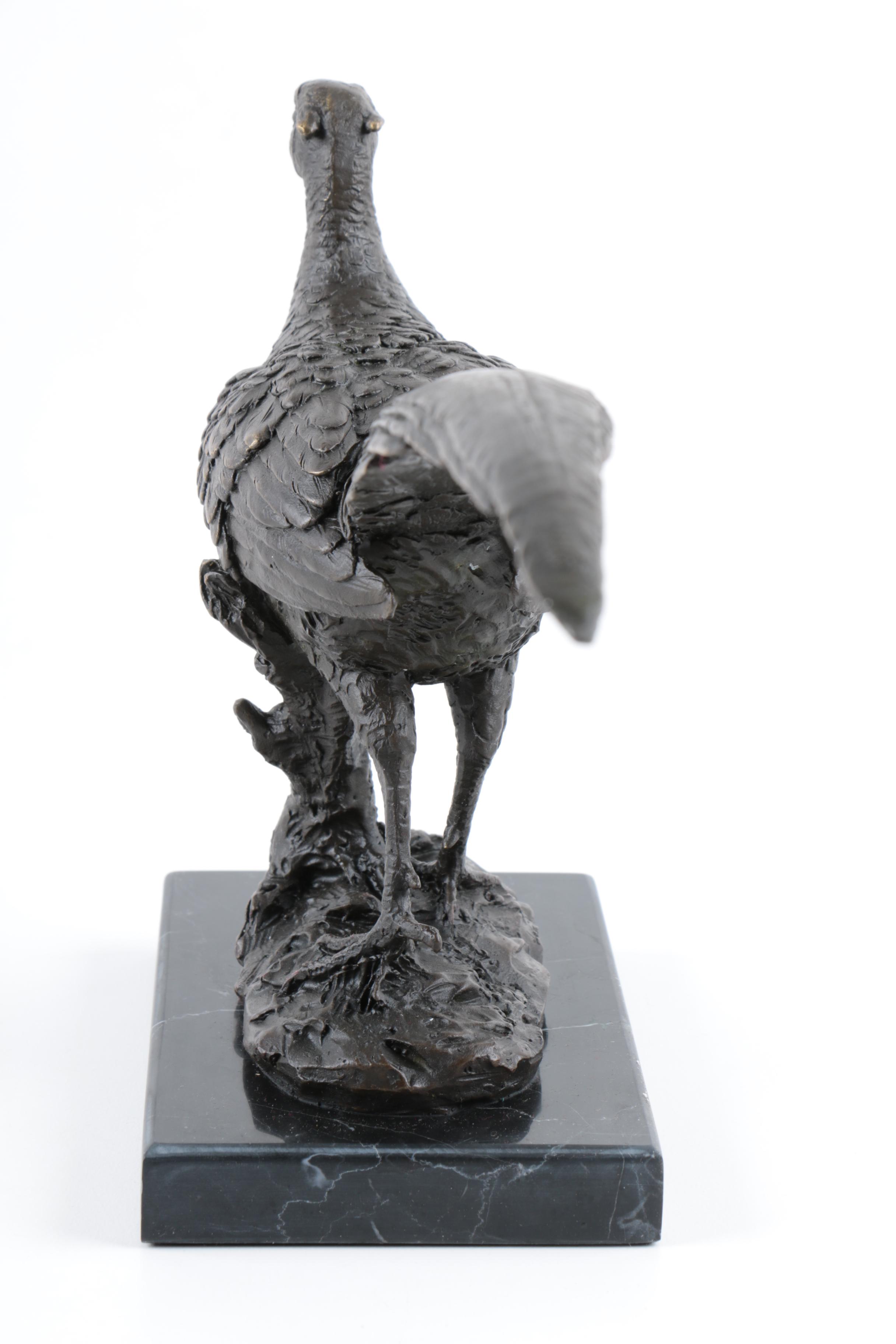 Contemporary Bronze Pheasant Sculpture