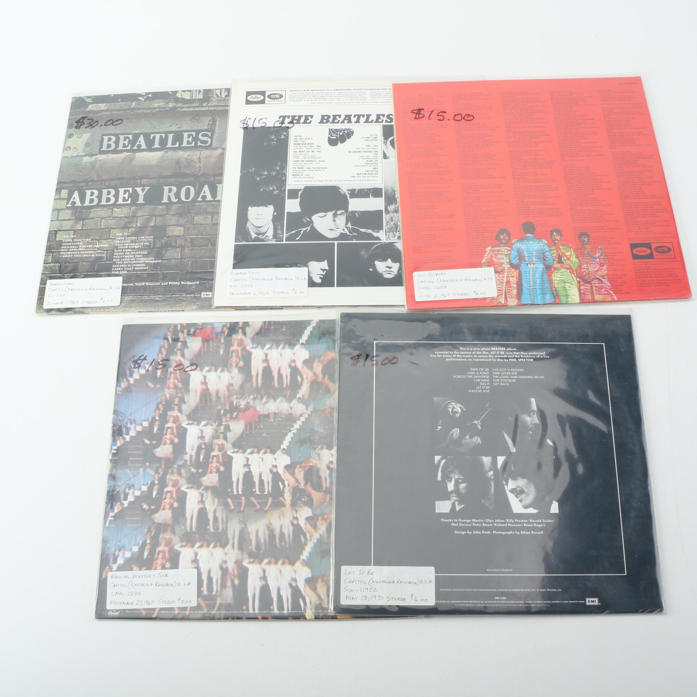 The Beatles Capitol Nostalgia Rainbow Label Record Collection