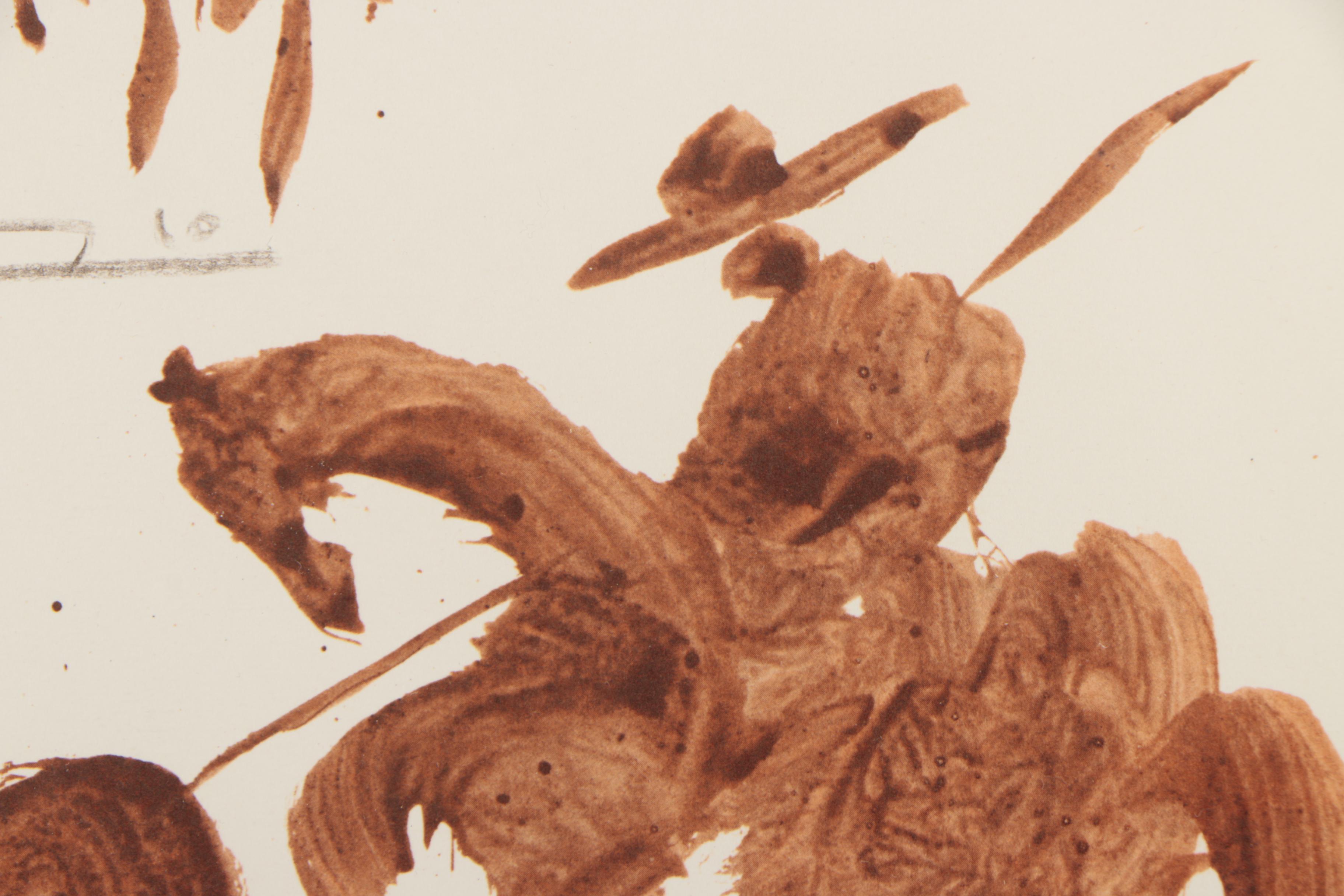 Halftone Print After Pablo Picasso "Bullfight I - Horse Air"