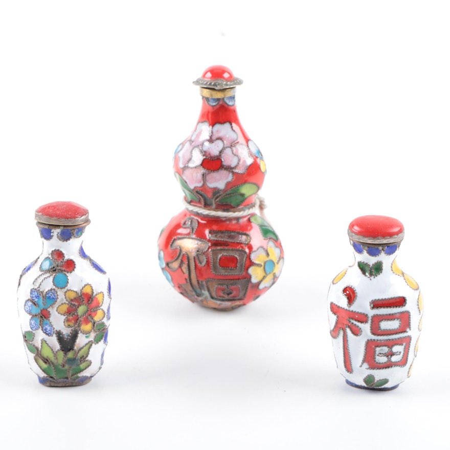Chinese Cloisonné Snuff Bottles