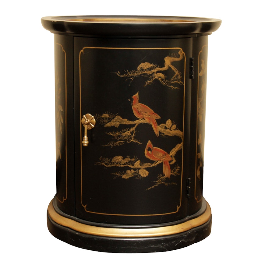Chinoiserie Bird Motif Accent Table