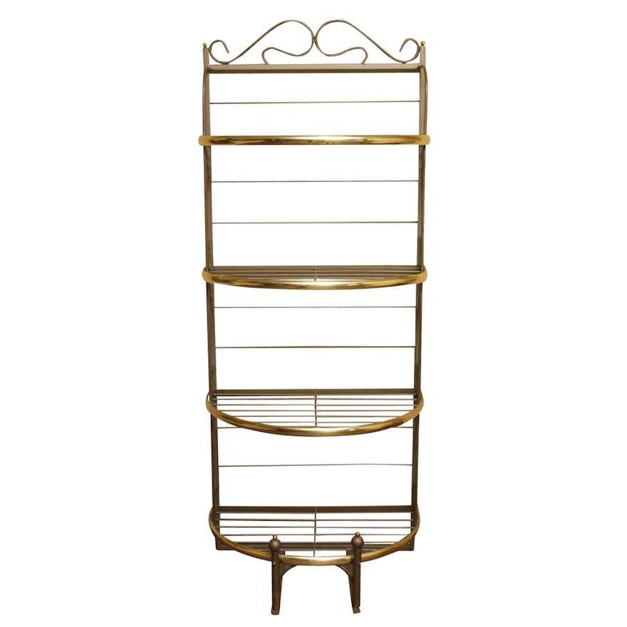 Brass and Wrought Metal Baker's Rack
