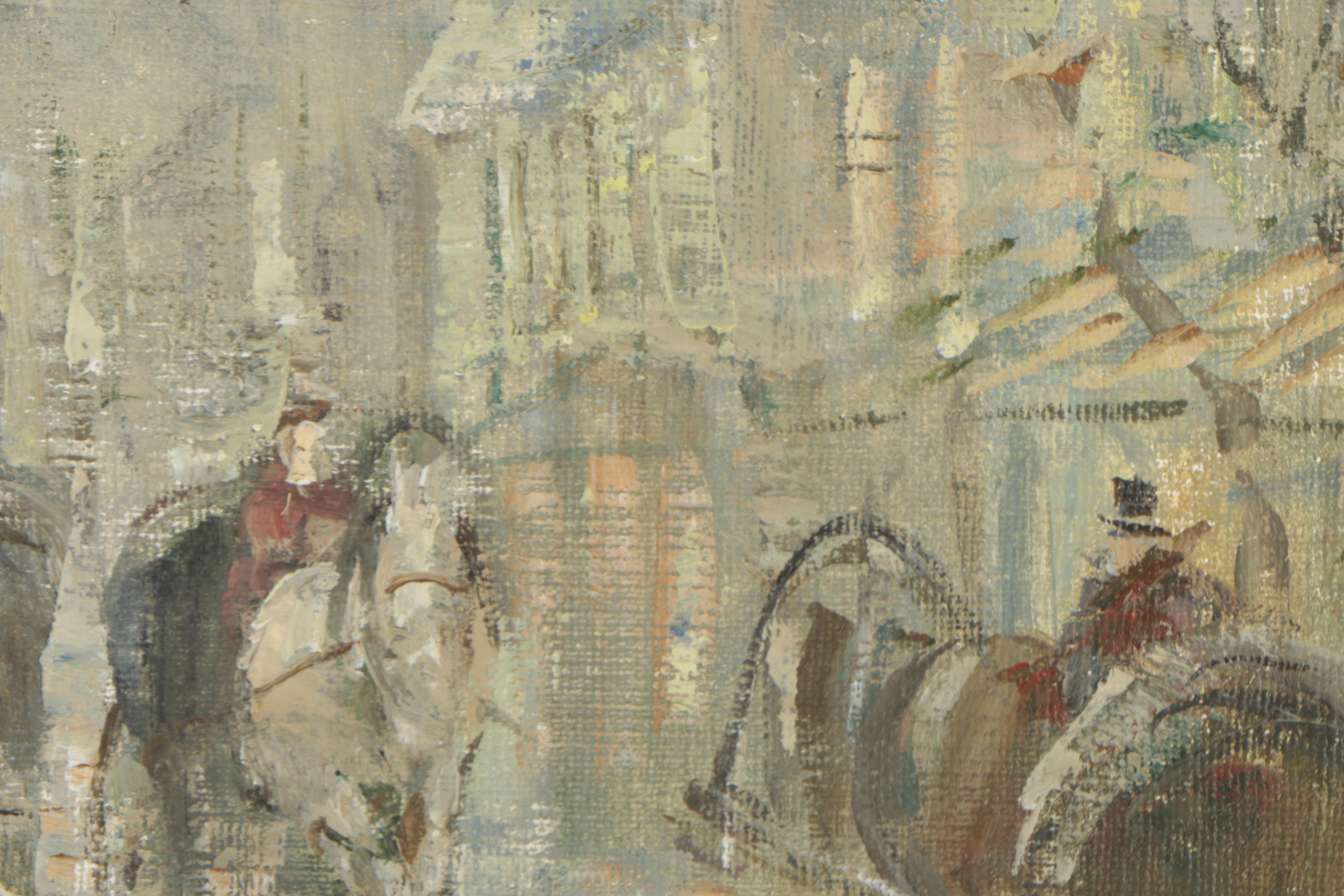 Kuznetsov Oil Painting of Rainy Street