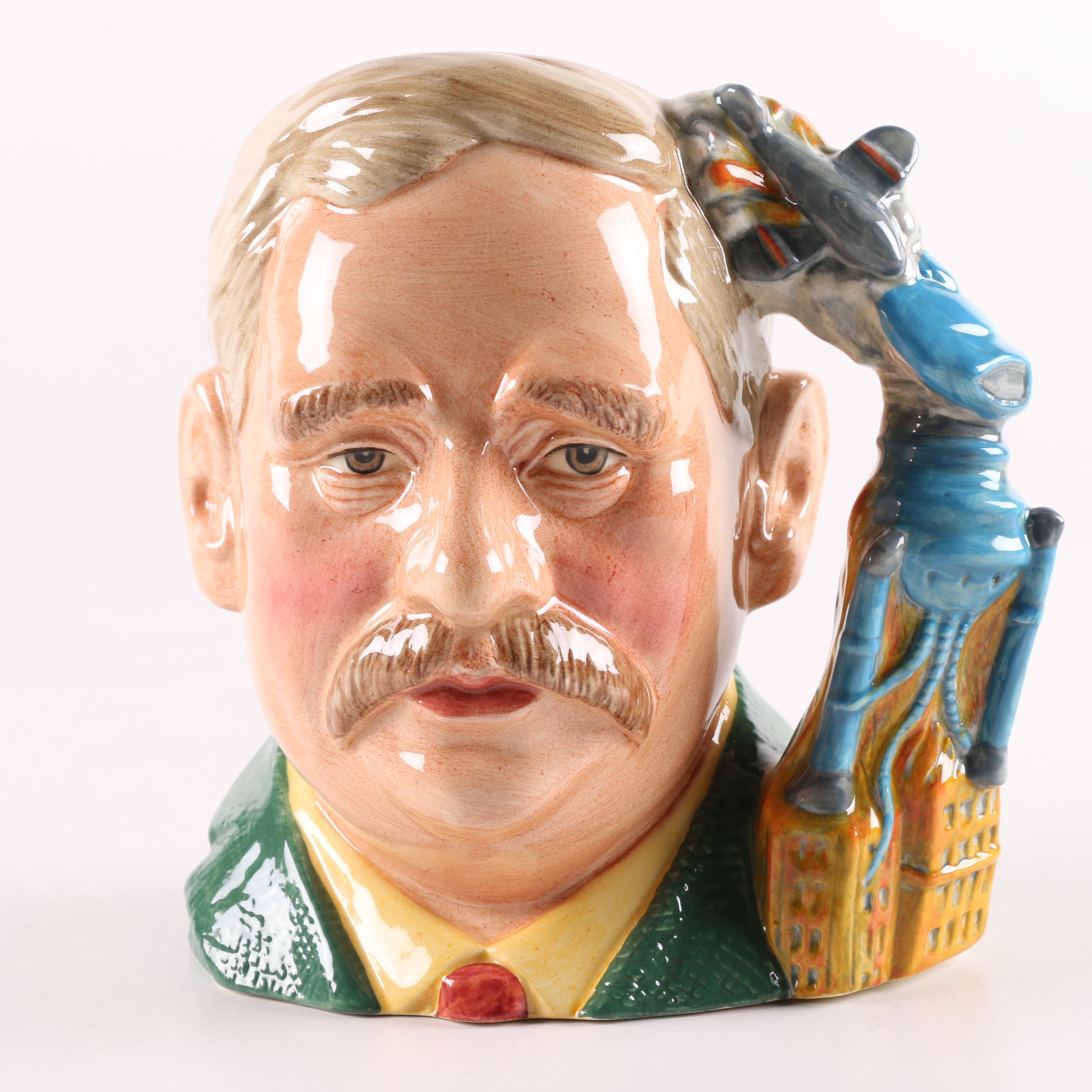 1997 Royal Doulton Signed "H.G. Wells" Character Jug
