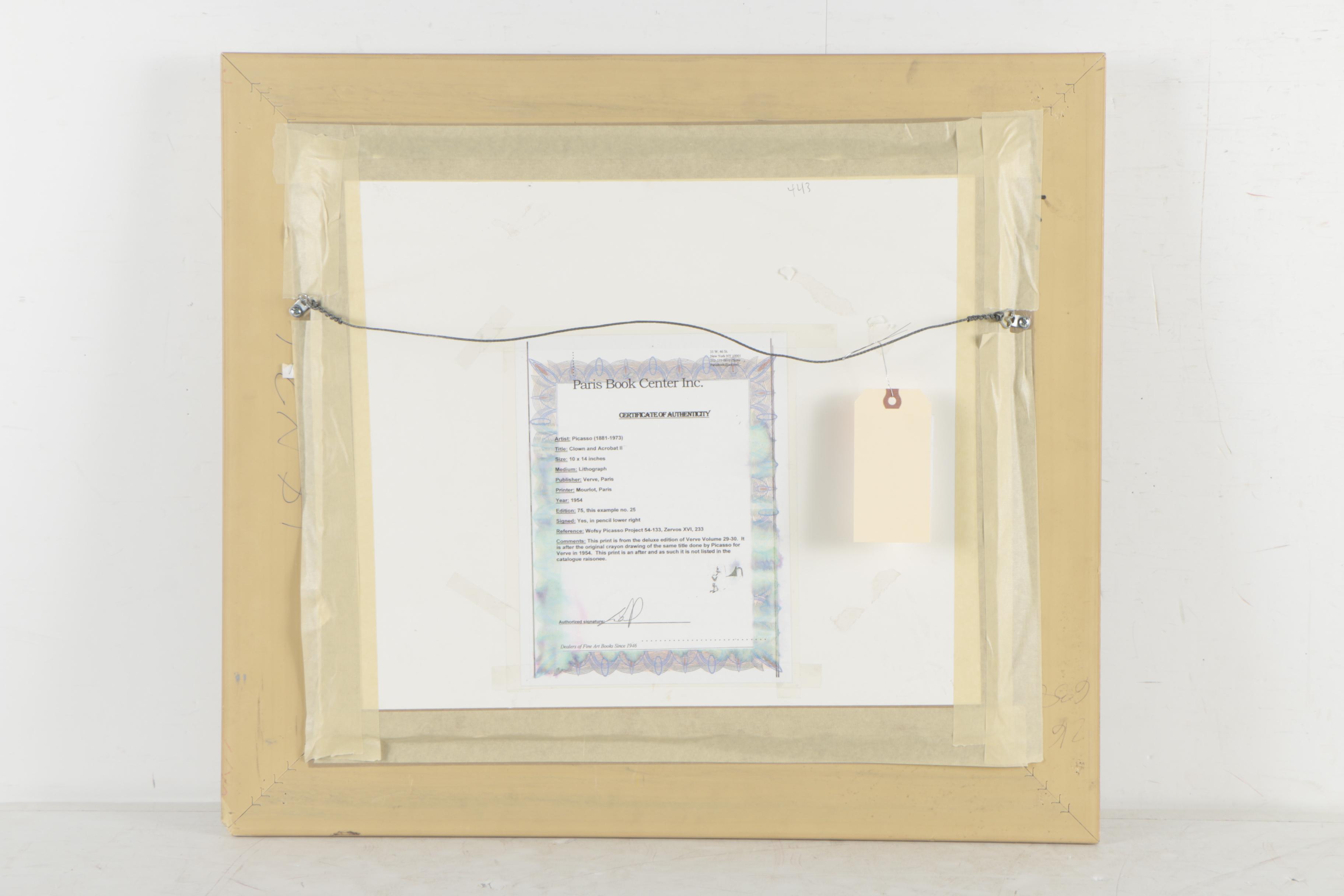 Color Lithograph After Pablo Picasso " The Painter and The Model"