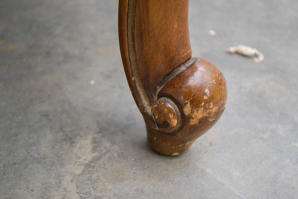 French Provincial Marble Top Coffee Table
