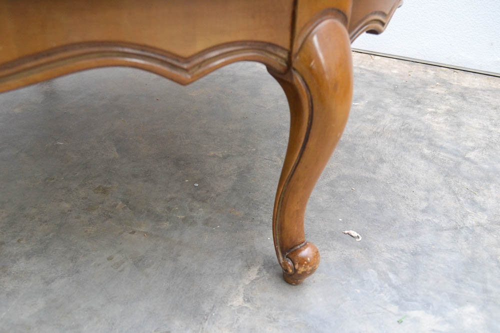 French Provincial Marble Top Coffee Table