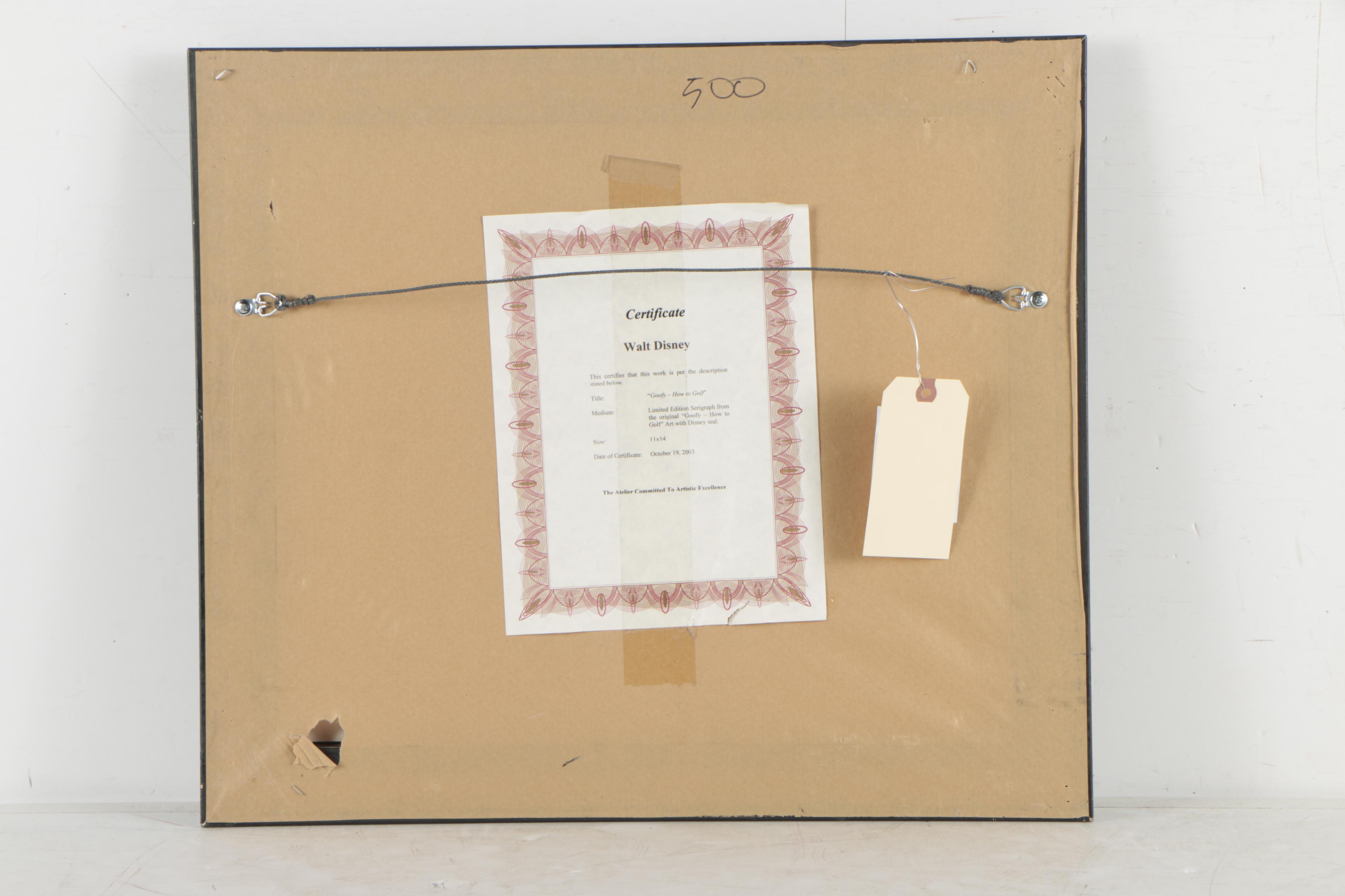 Walt Disney Animation Sericel of Goofy