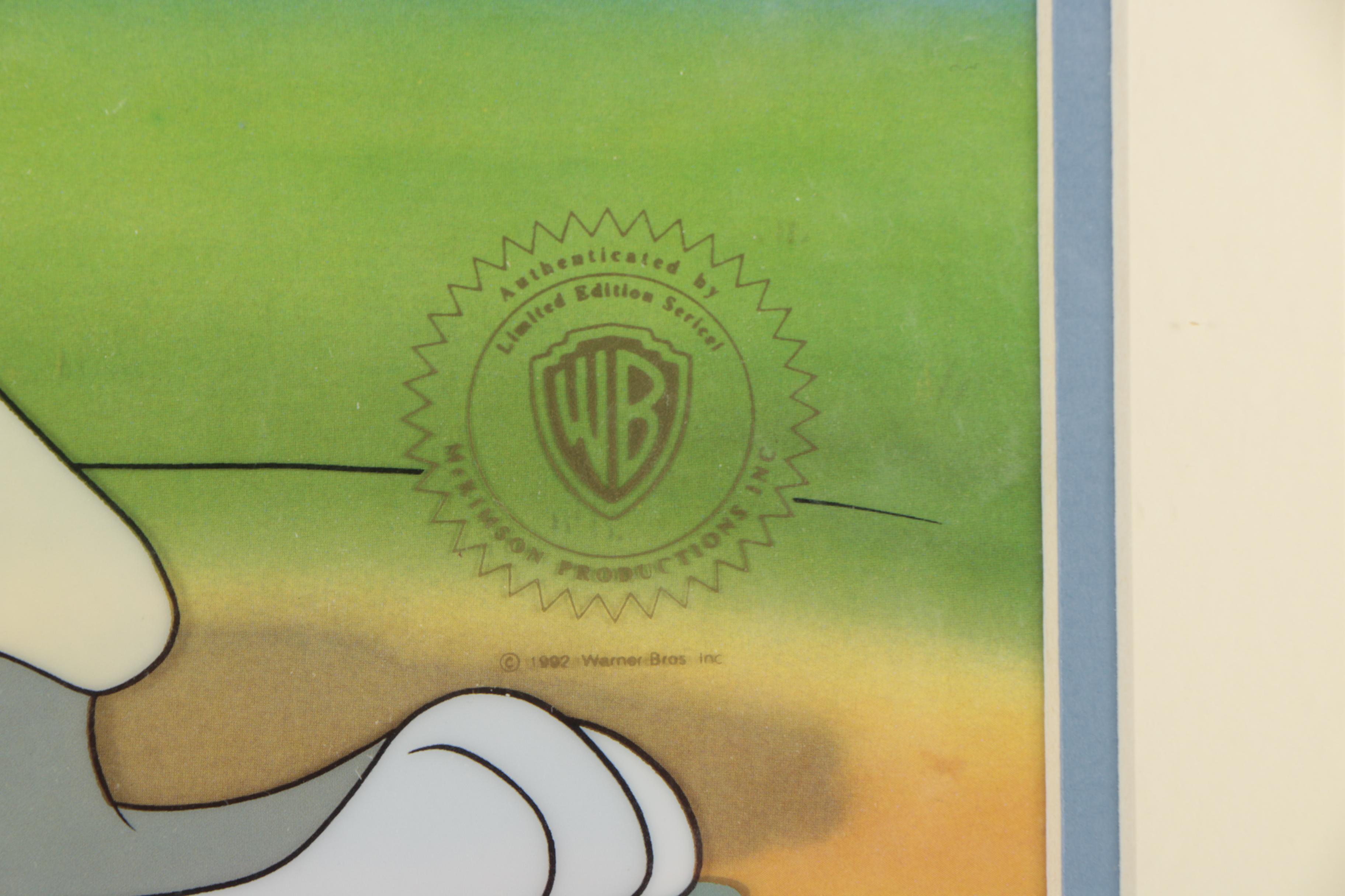 Warner Brothers Production Cel "Bugs at Bat"