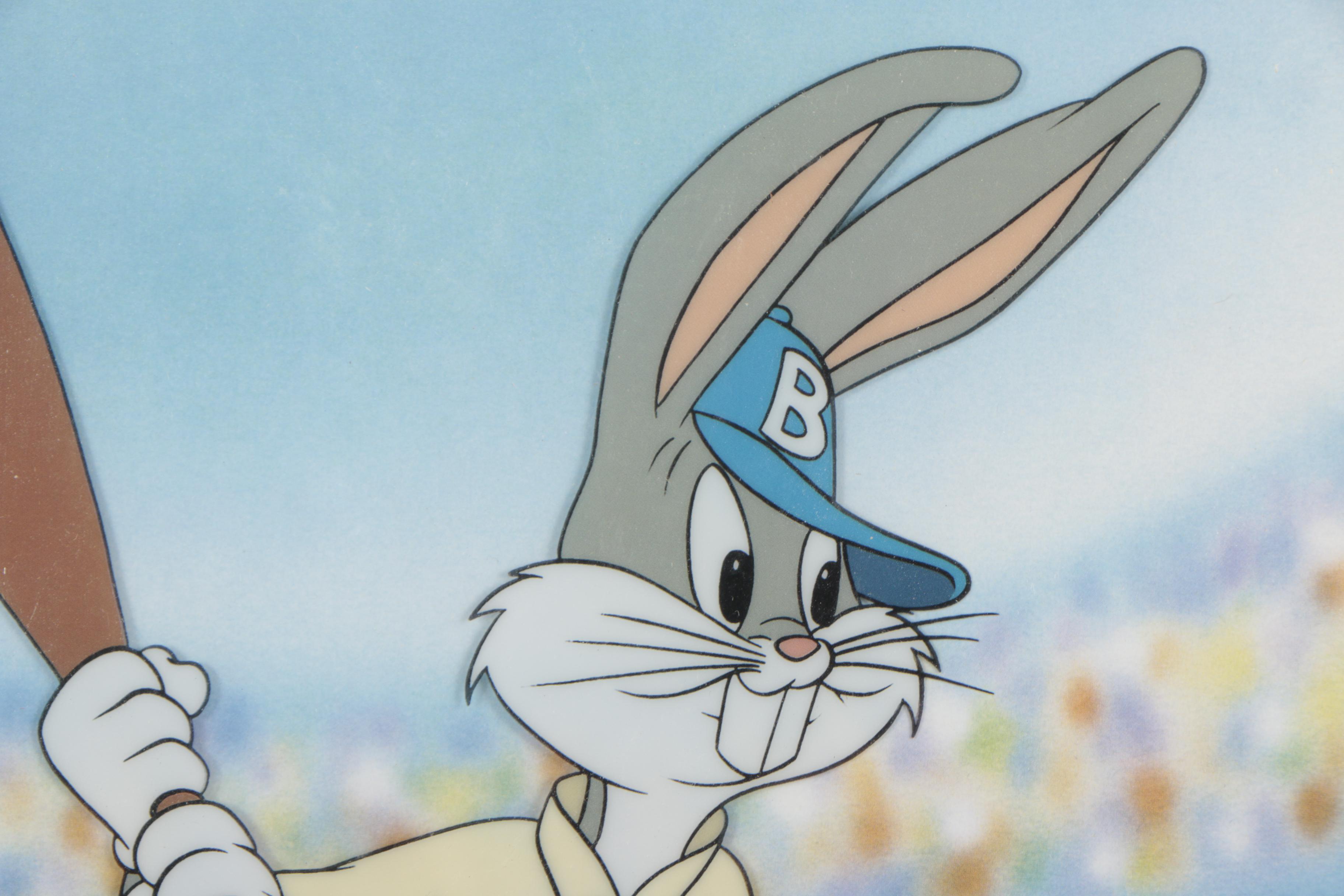 Warner Brothers Production Cel "Bugs at Bat"