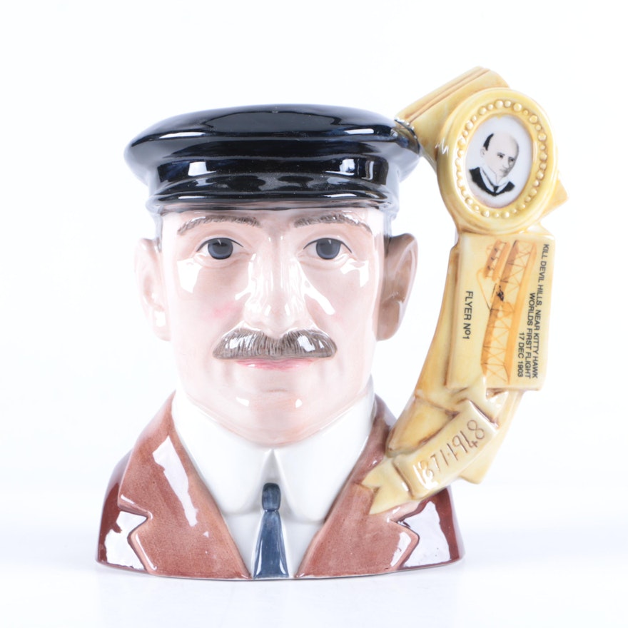 Limited Edition Royal Doulton "Orville Wright" D7178 Character Jug