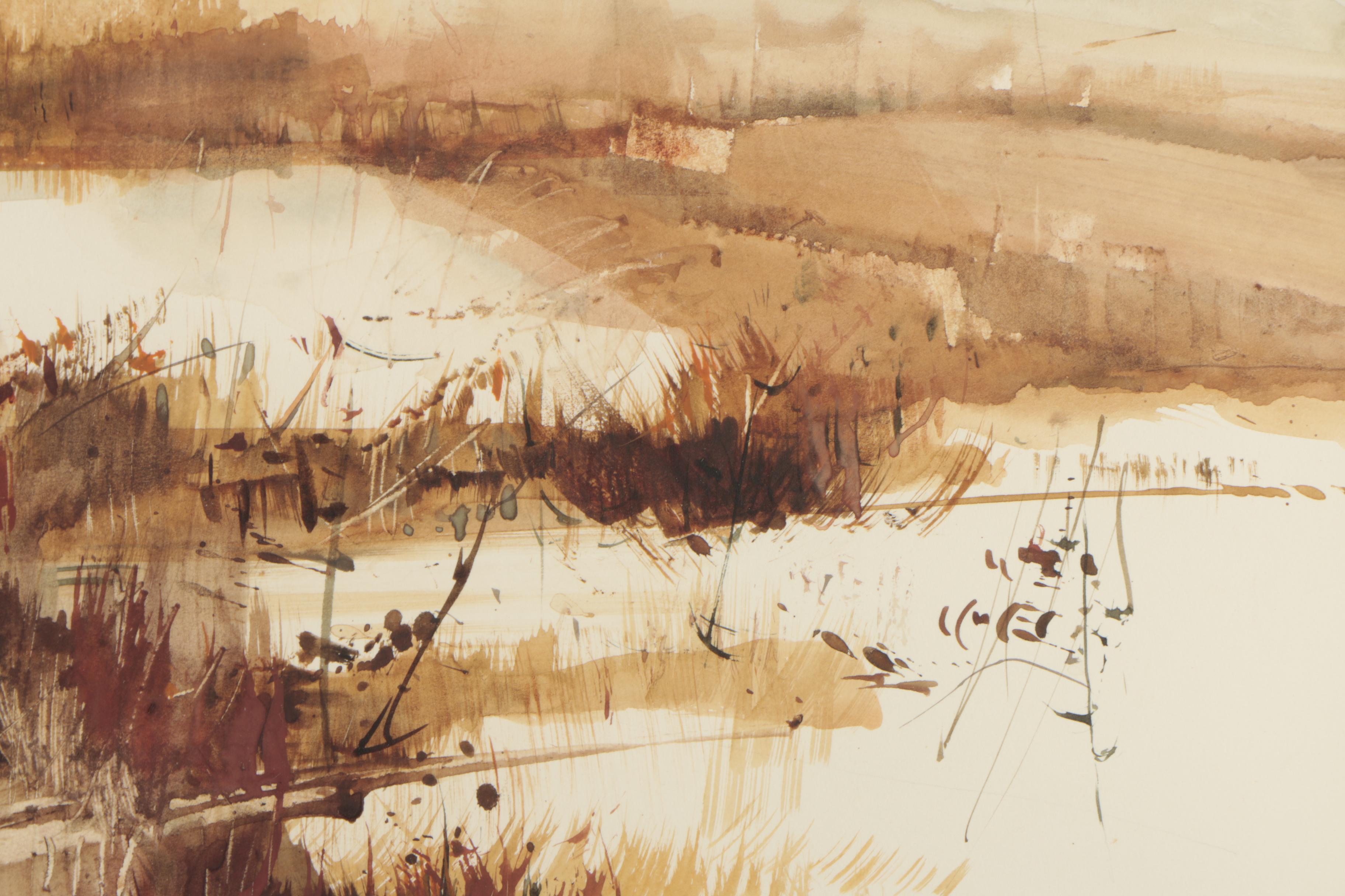 Jon Provest Watercolor Painting "First Thaw"