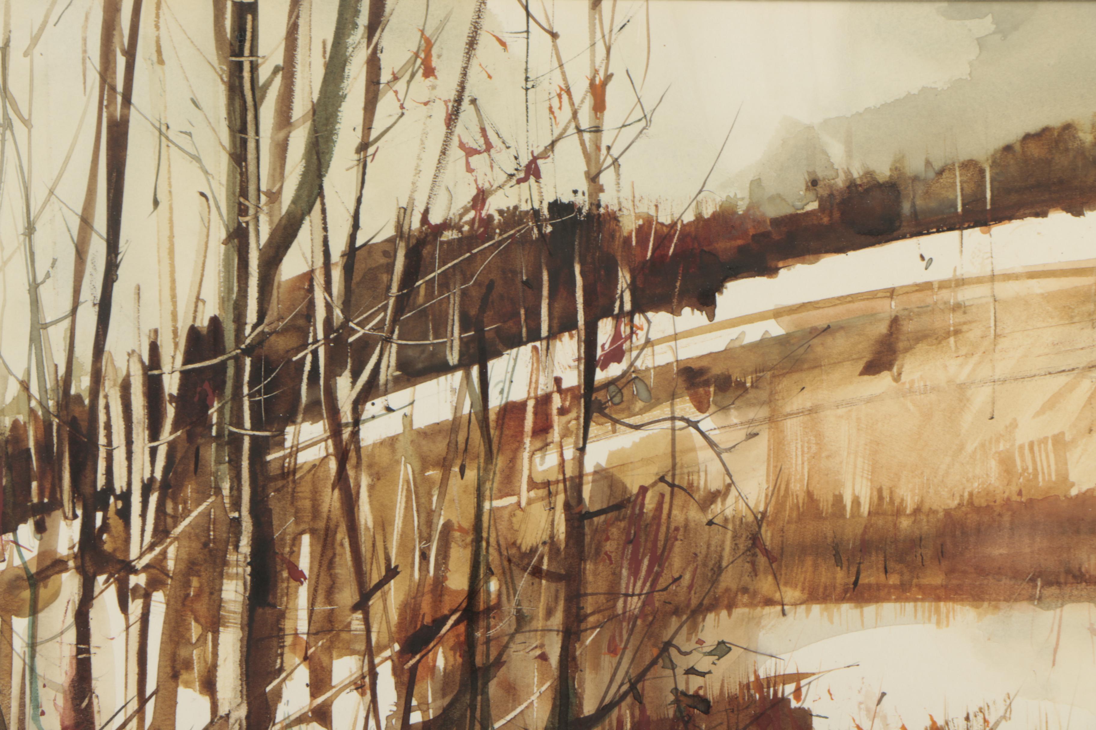 Jon Provest Watercolor Painting "First Thaw"
