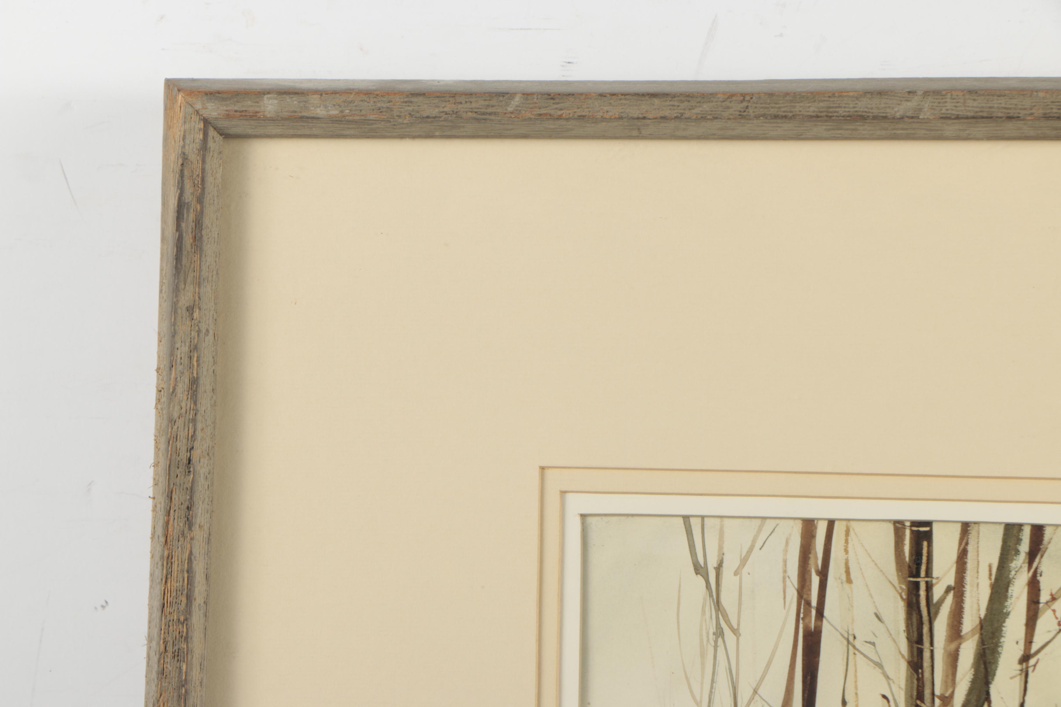 Jon Provest Watercolor Painting "First Thaw"