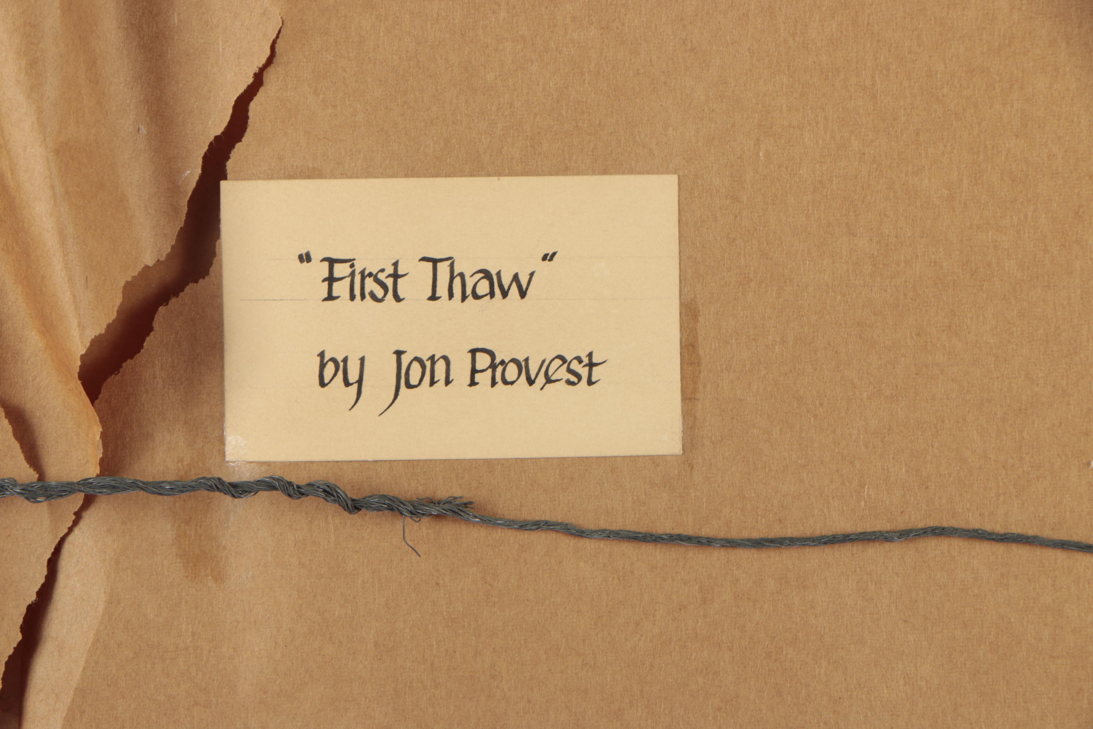 Jon Provest Watercolor Painting "First Thaw"