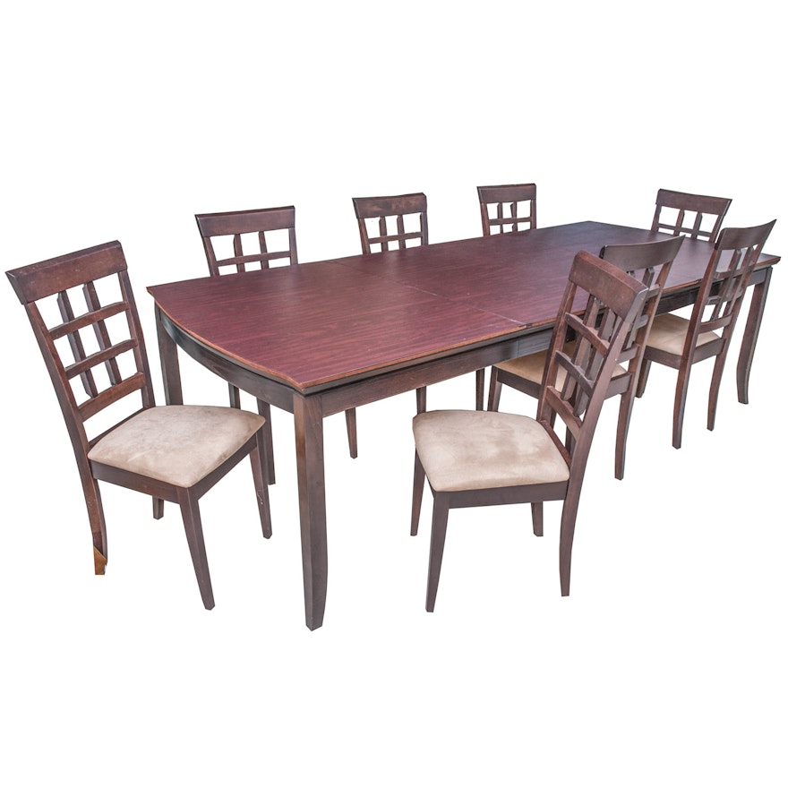 Stanley Furniture Mahogany Finished Dining Table and Chairs