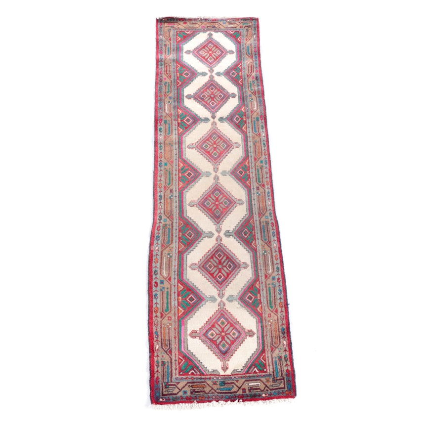 A hand-knotted Persian Seraband Wool Carpet Runner