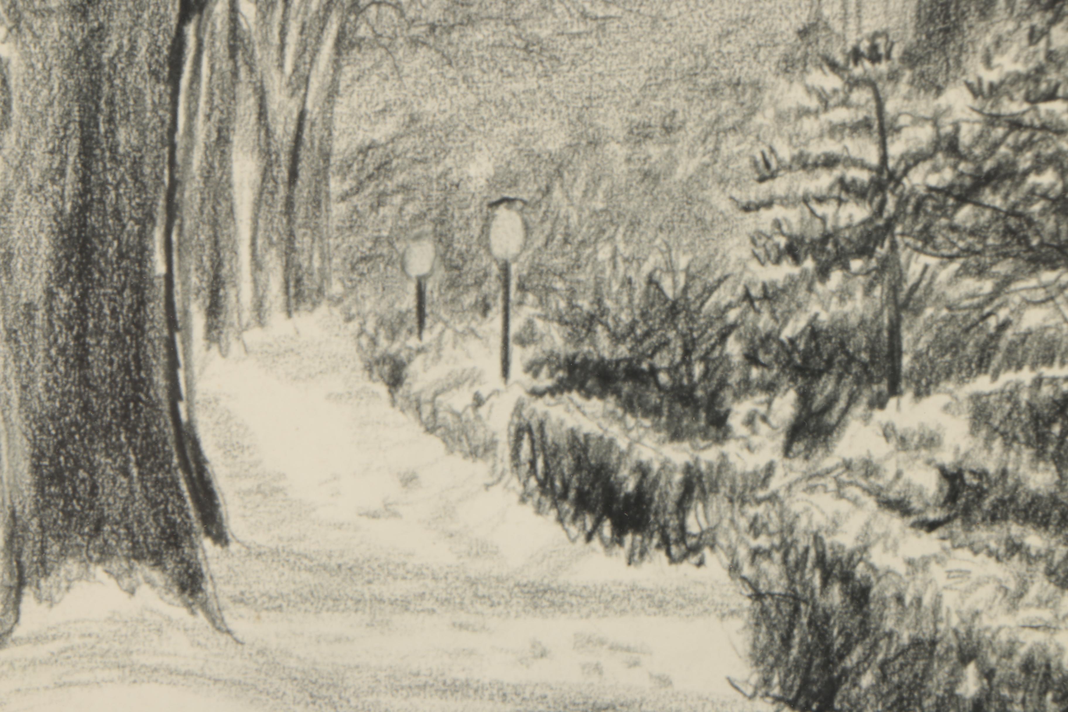 Lithograph After Rockwell Schaefer "First Snow"