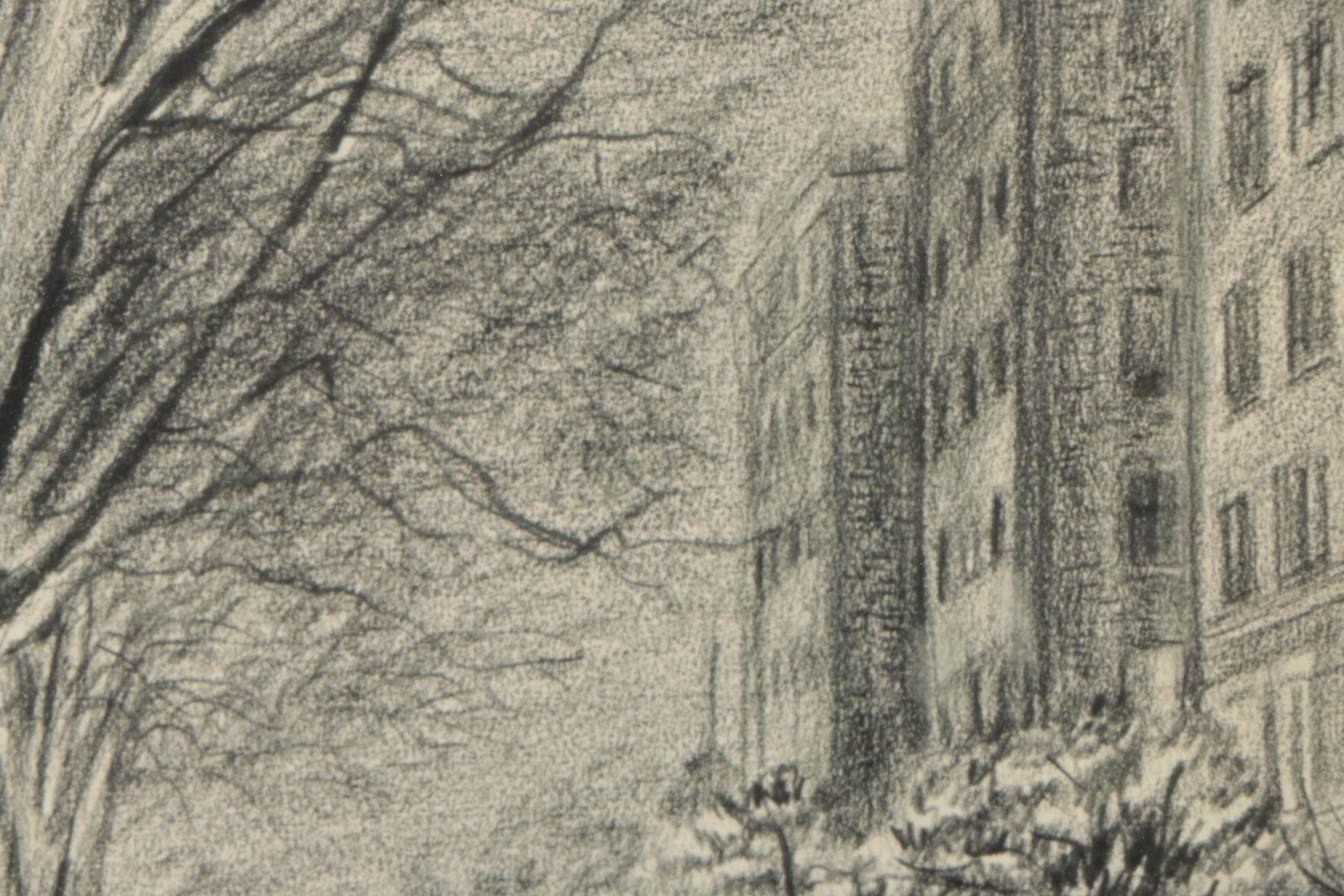 Lithograph After Rockwell Schaefer "First Snow"