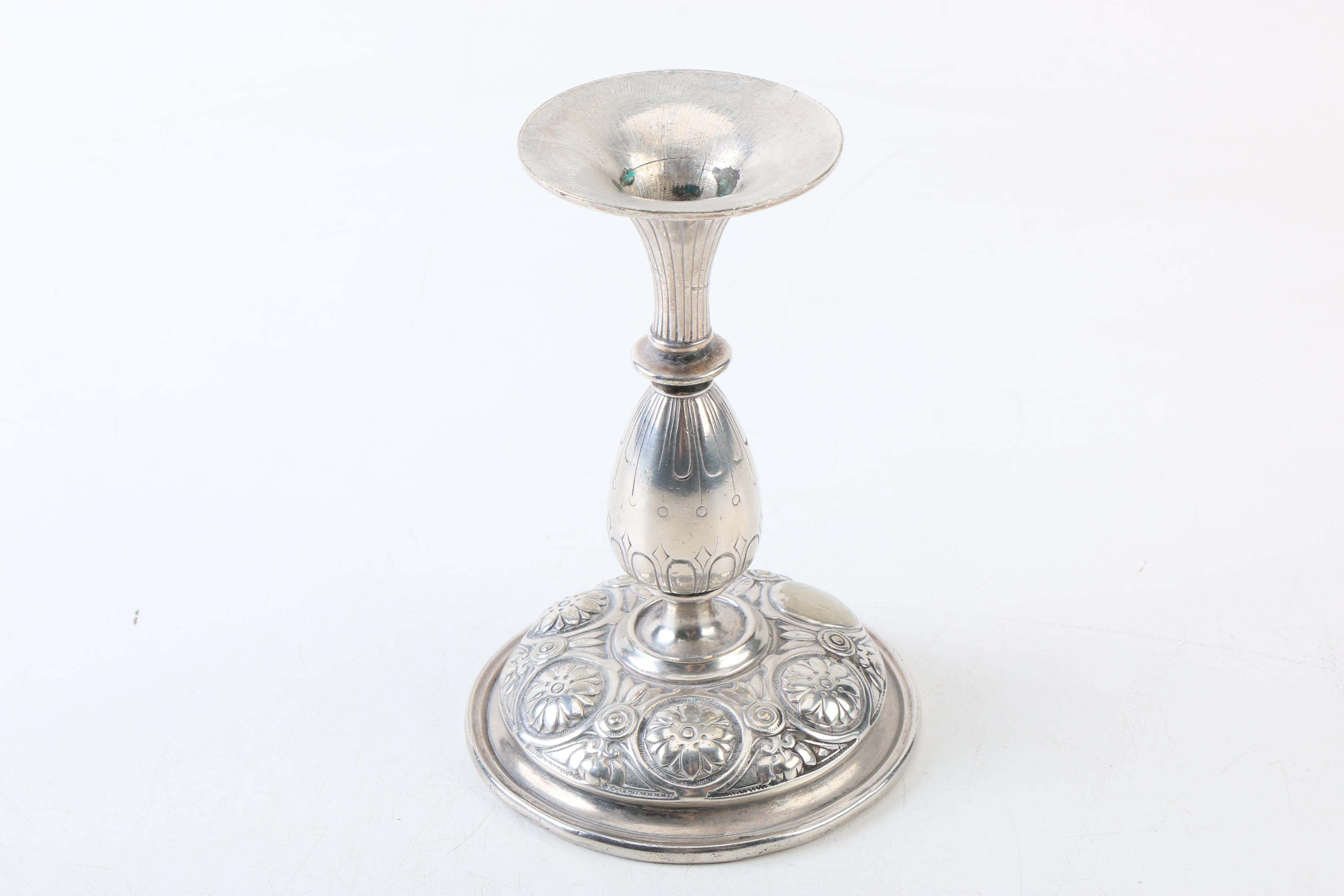 Vintage Elkington & Co. Silver Plate Candlestick
