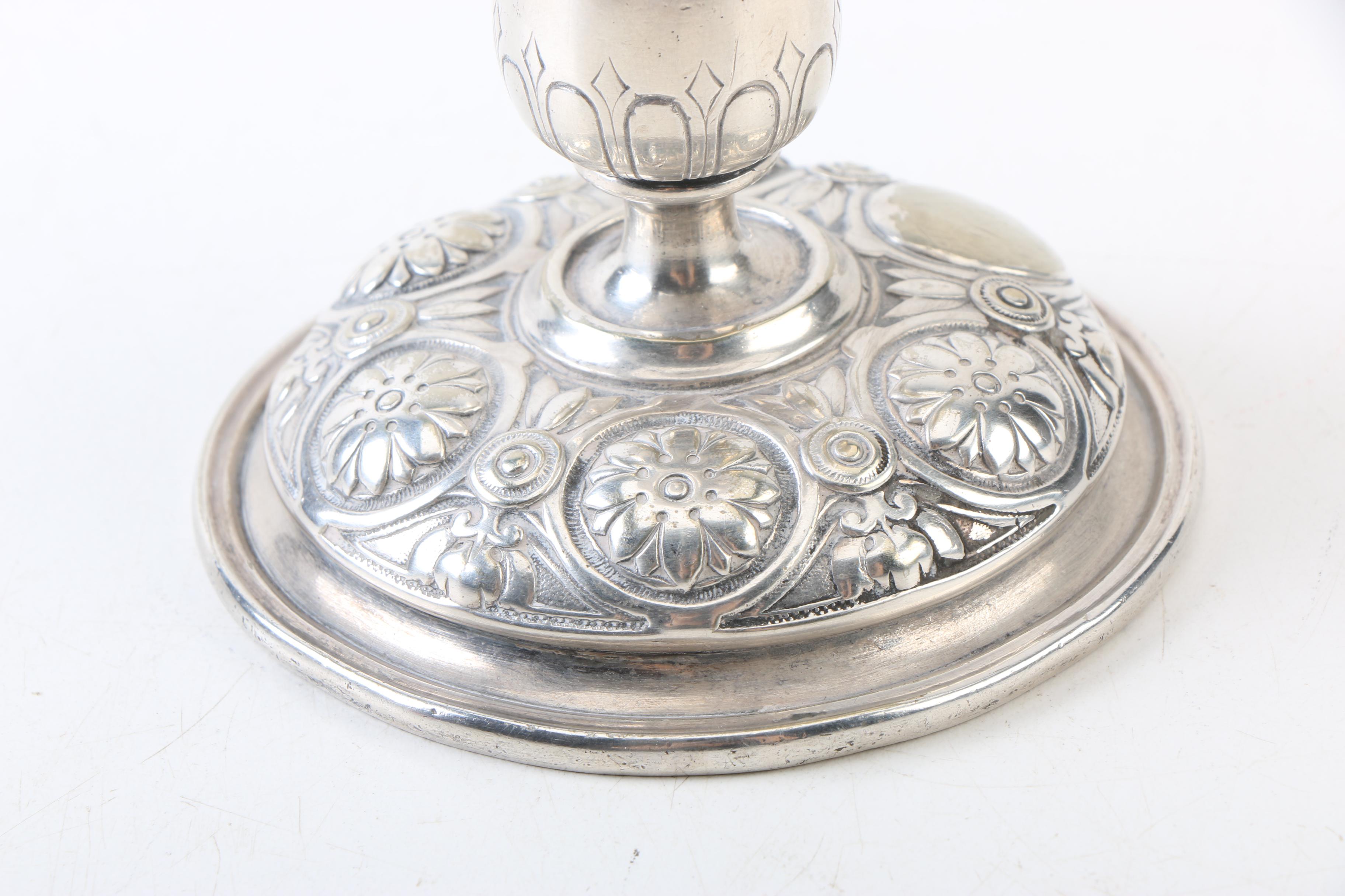 Vintage Elkington & Co. Silver Plate Candlestick