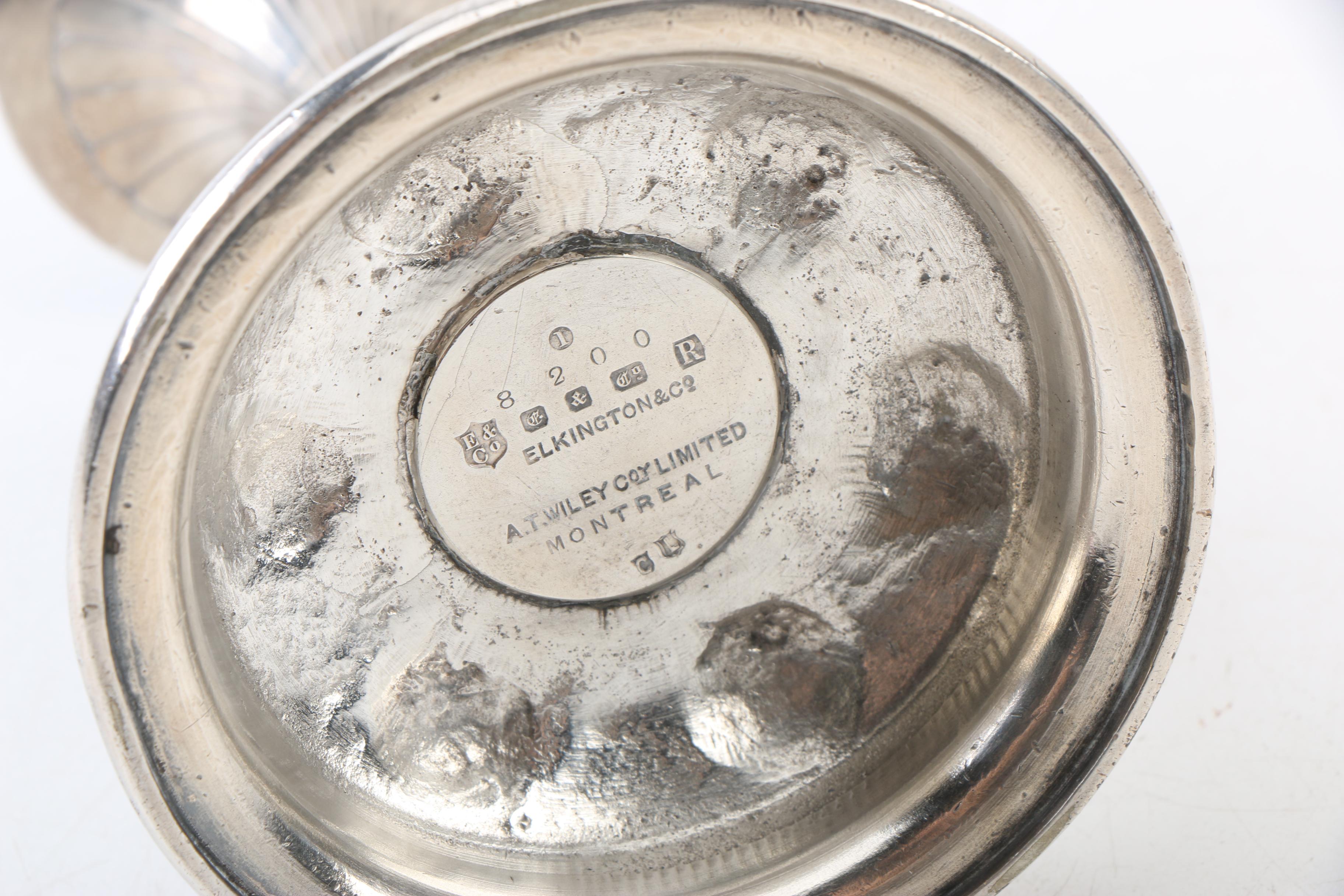 Vintage Elkington & Co. Silver Plate Candlestick