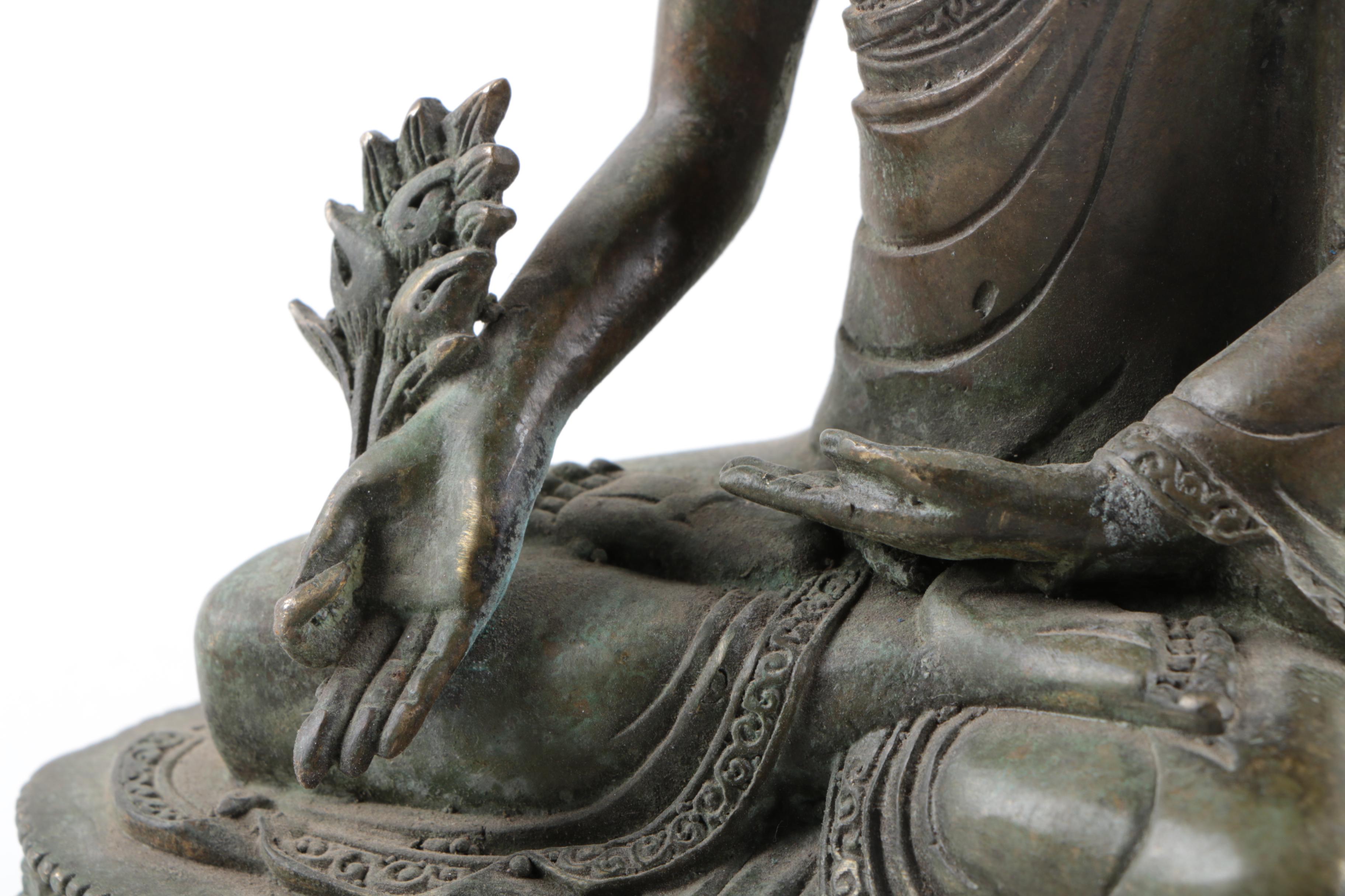 Metal Guatama Buddha Figurine