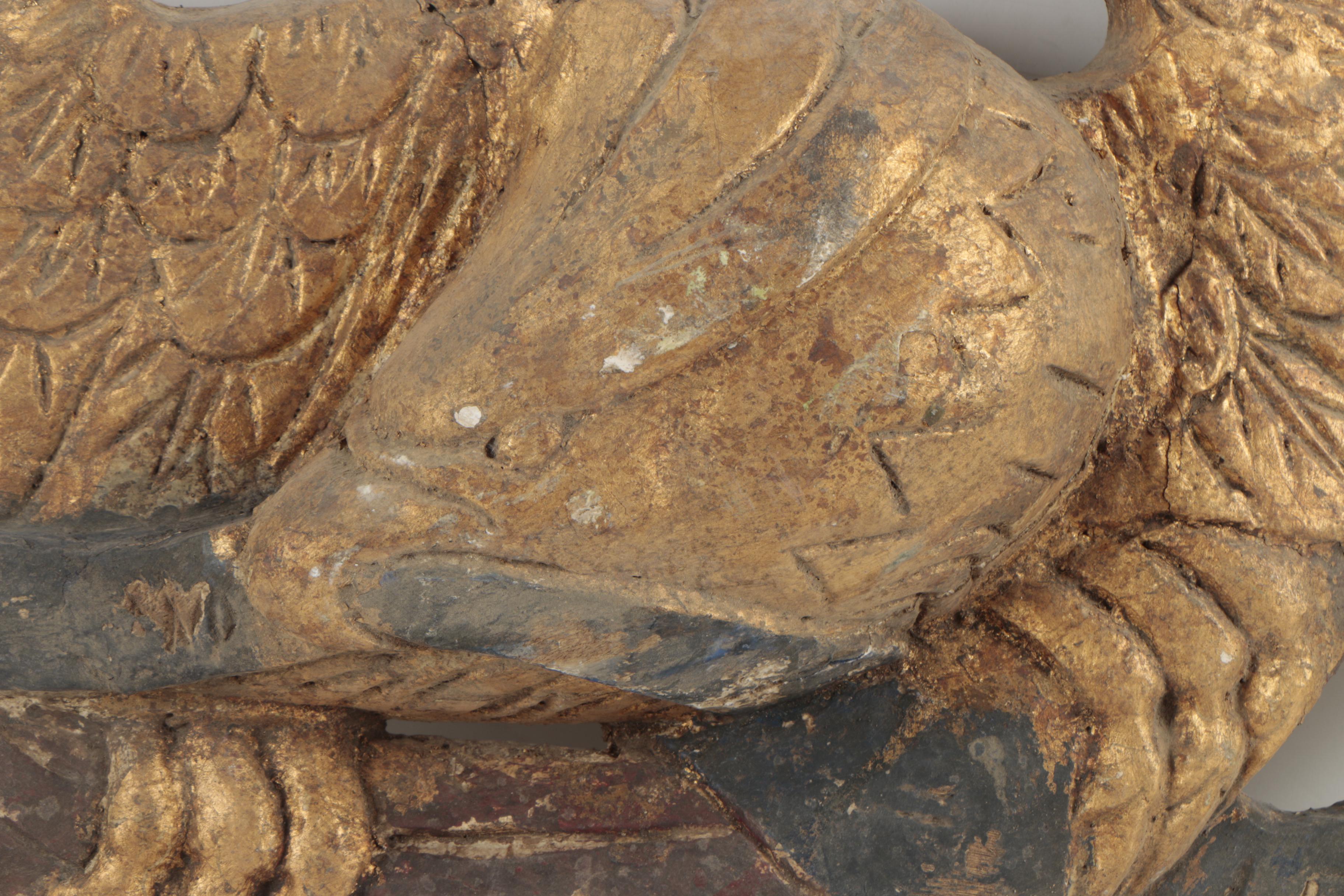 Folk Art-Style Carved Wooden Eagle "Live and Let Live"