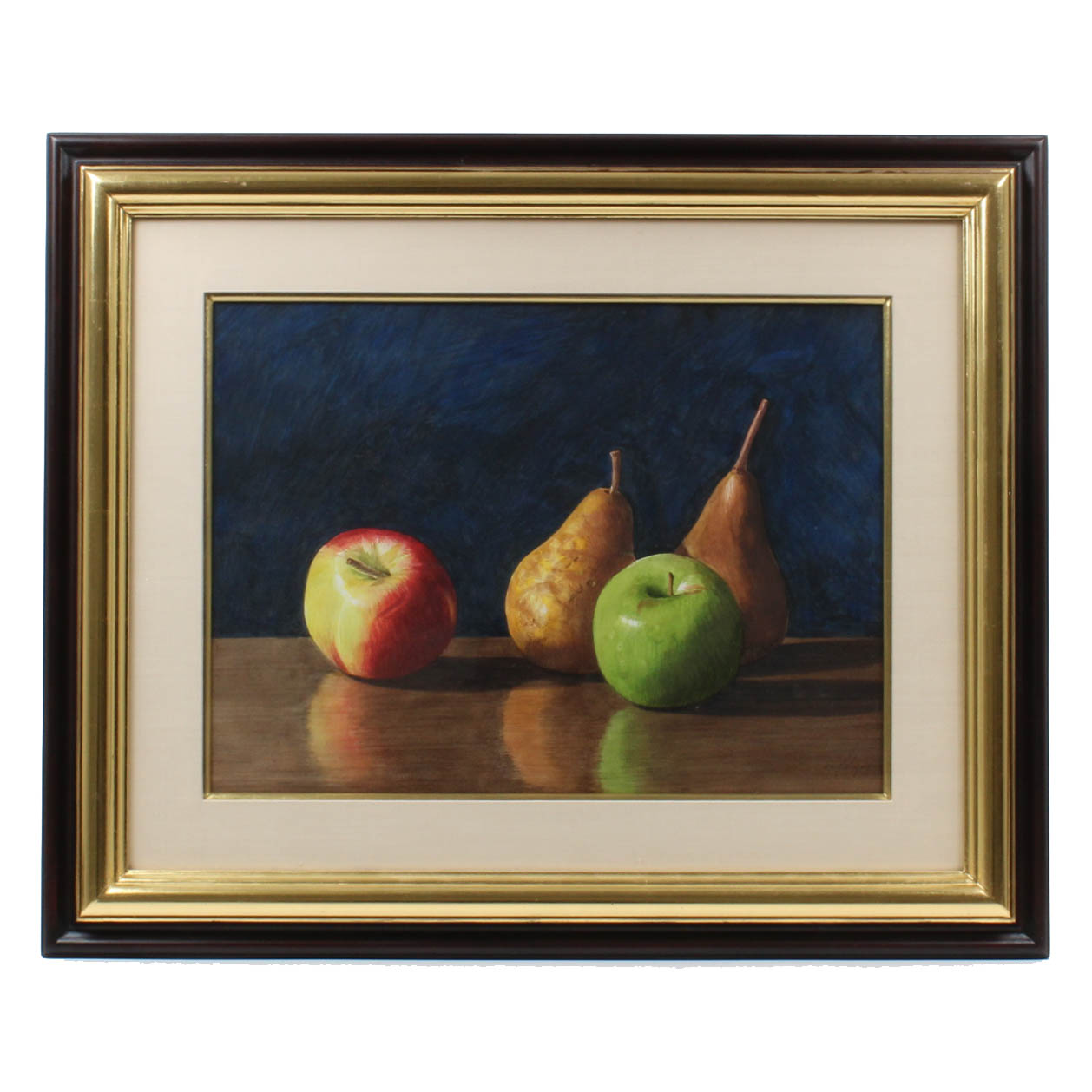 Robert Dodge Gouache Painting "Pears and Apples"