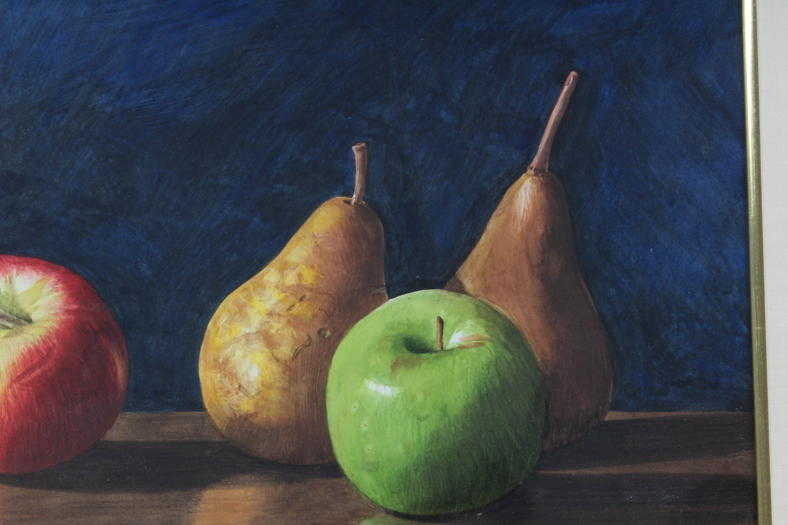 Robert Dodge Gouache Painting "Pears and Apples"