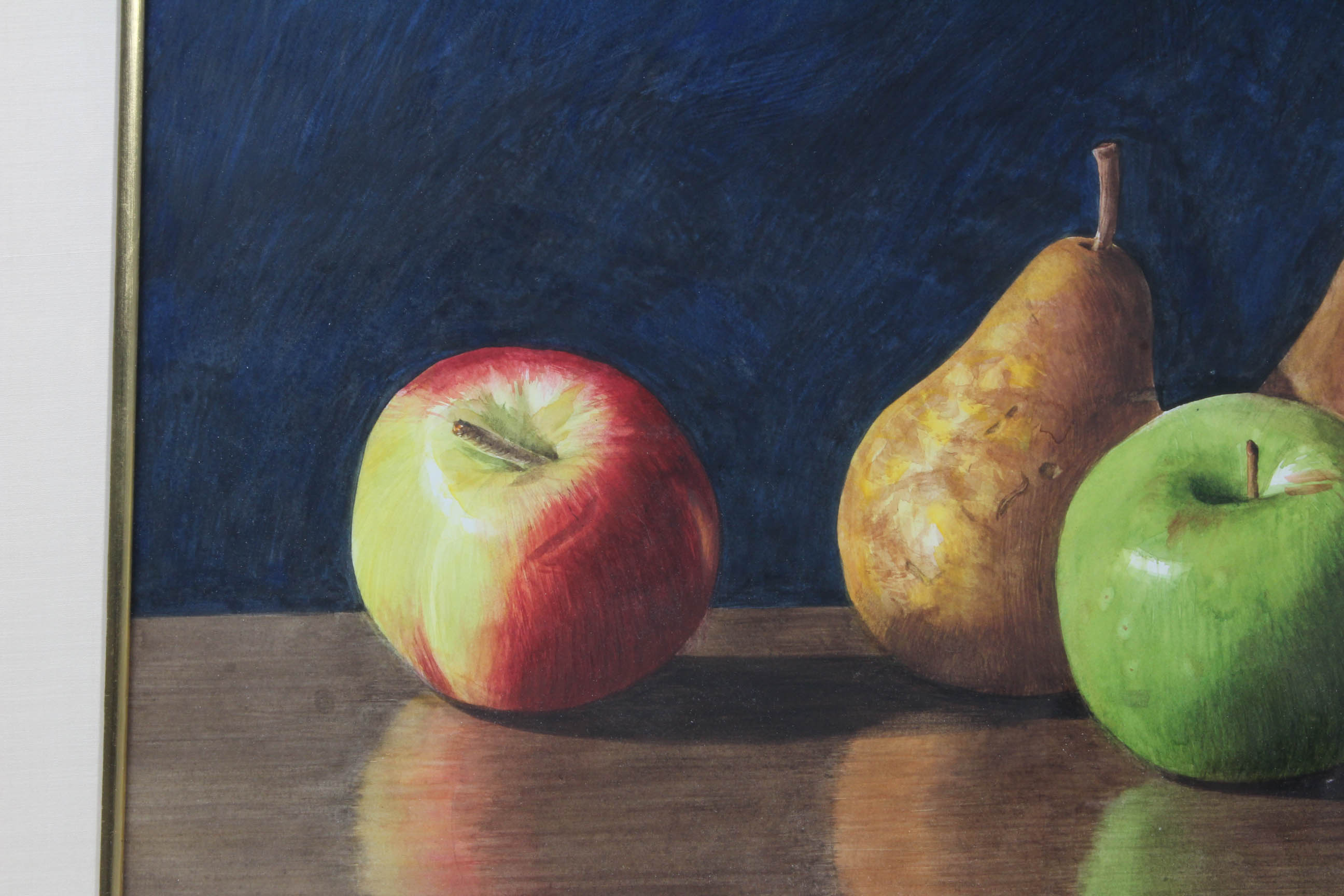 Robert Dodge Gouache Painting "Pears and Apples"