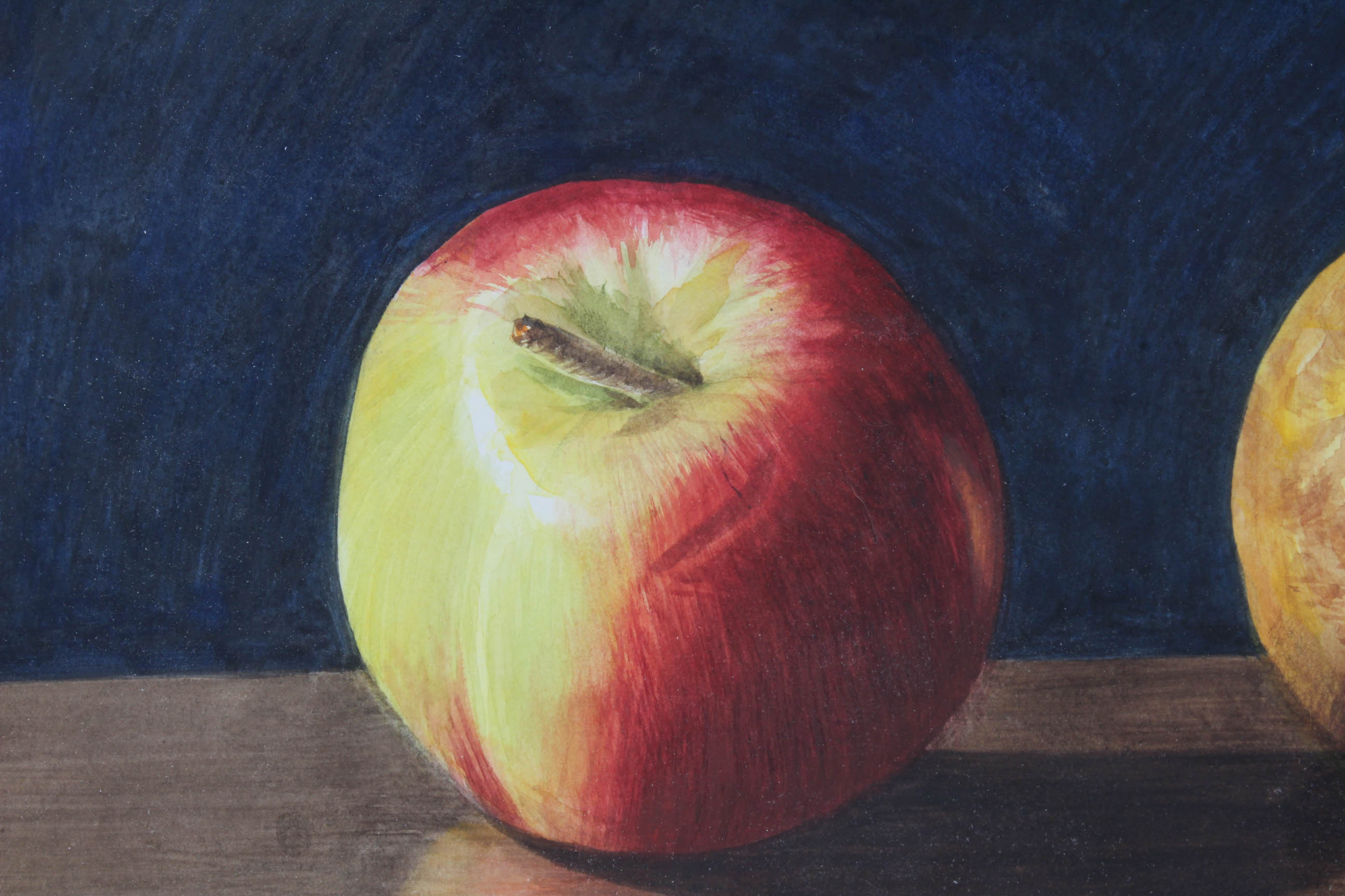 Robert Dodge Gouache Painting "Pears and Apples"